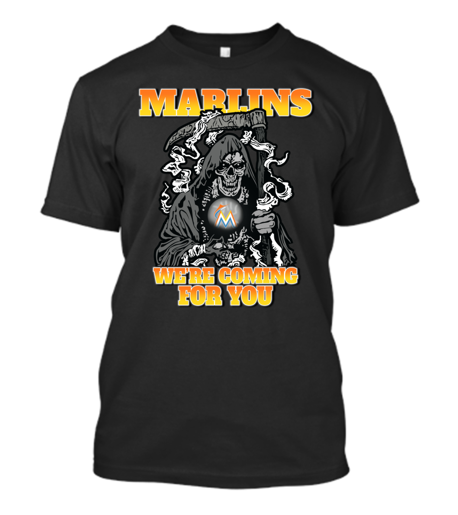 Miami Marlins Grim Reaper We're Coming For You T-Shirt