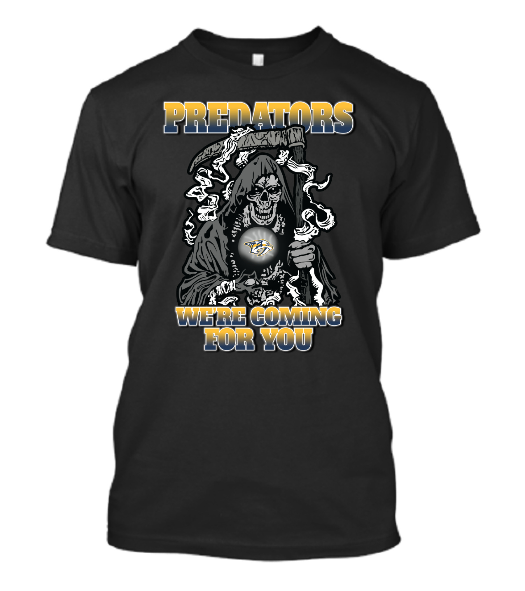 Nashville Predators Grim Reaper We're Coming For You T-Shirt