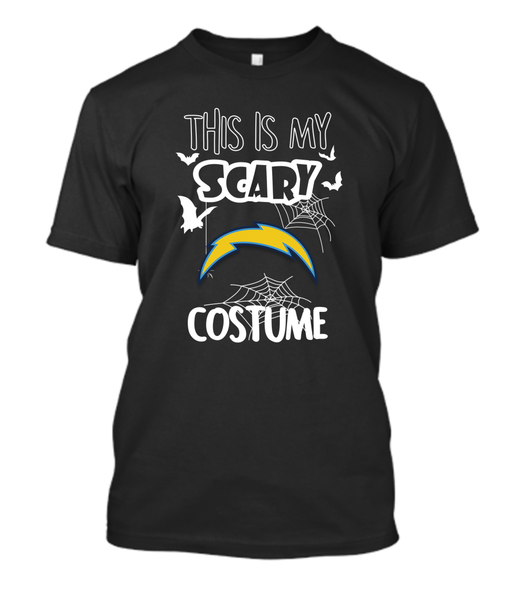 Los Angeles Chargers Scary Costume Halloween T-Shirt