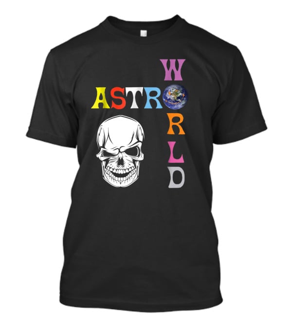 Astroworld Lettering Skull Earth Graphic Travis Scott T-Shirt