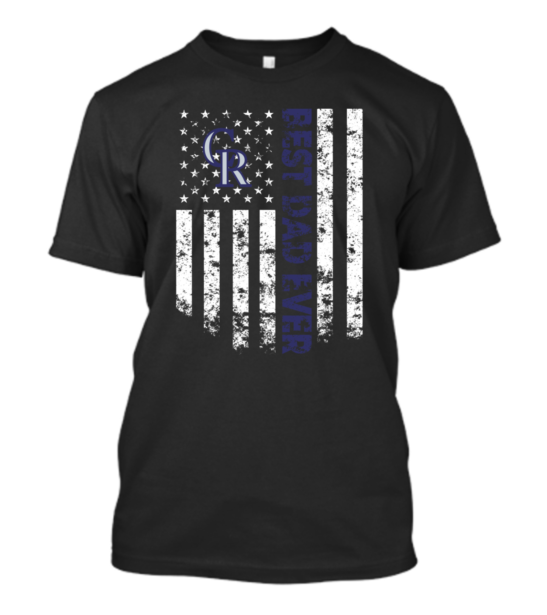 Colorado Rockies Best Dad Ever Flag T-Shirt
