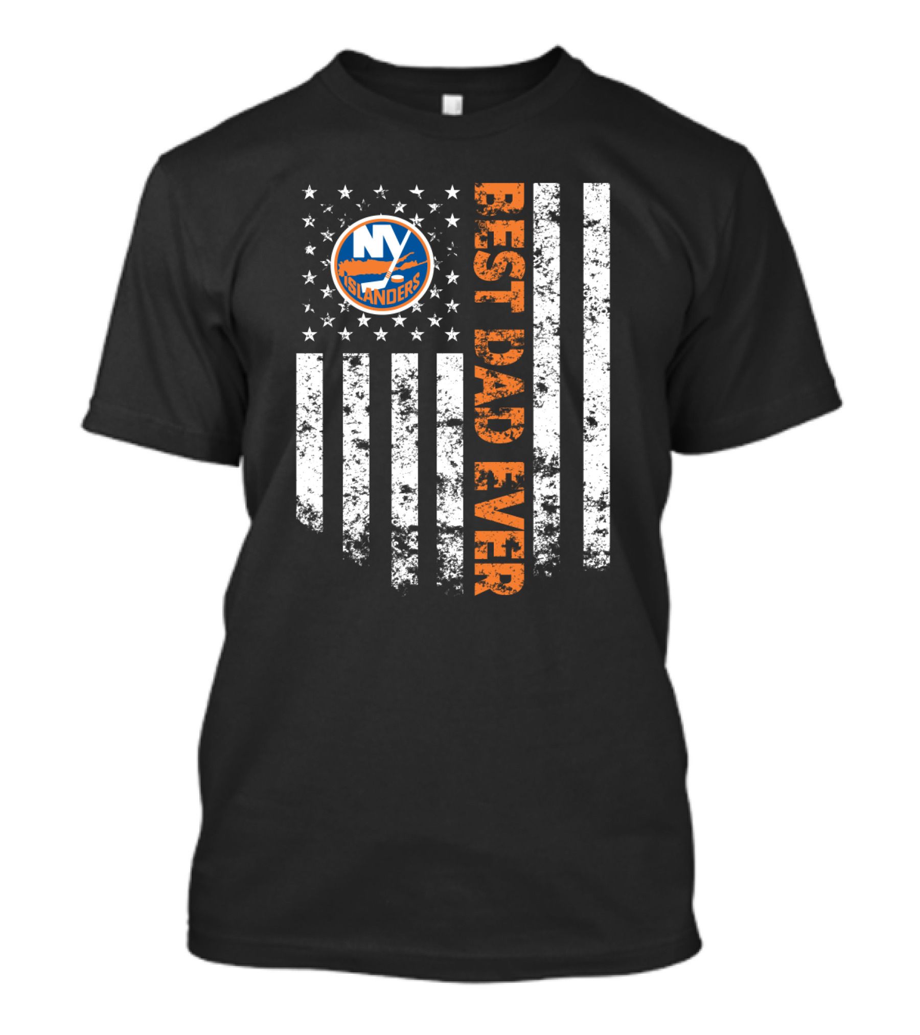 New York Islanders Best Dad Ever American Flag T-Shirt