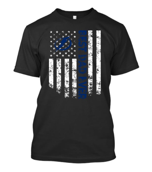 Best Tampa Bay Lightning Dad Ever American Flag T-Shirt