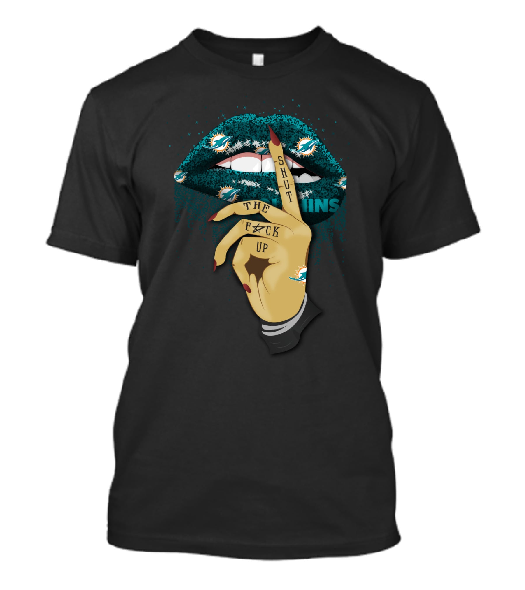 Shut Up Lip Miami Dolphins Fan T-Shirt