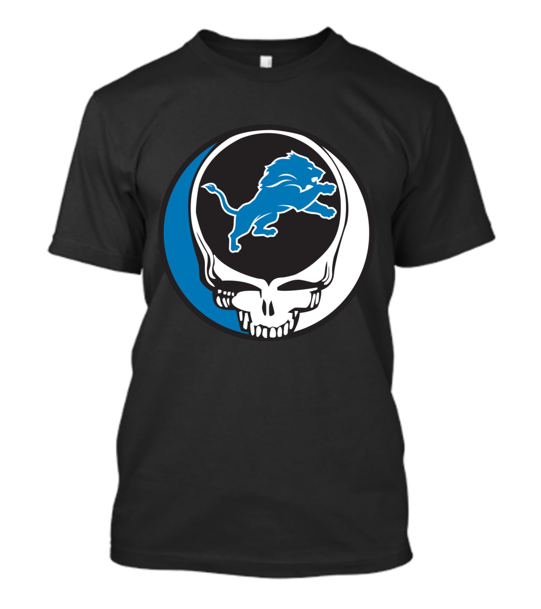 Detroit Lions Fans Grateful Dead Logo Fusion T-Shirt