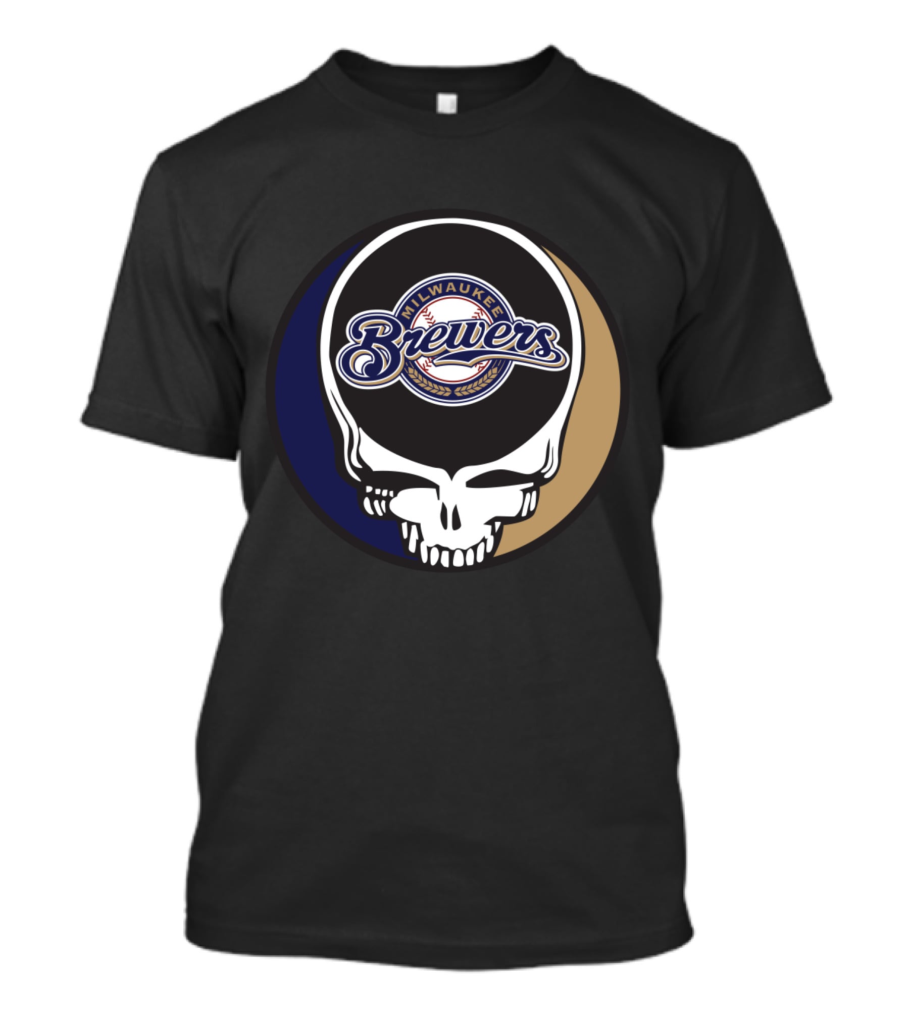 Milwaukee Brewers Grateful Dead Skull T-Shirt