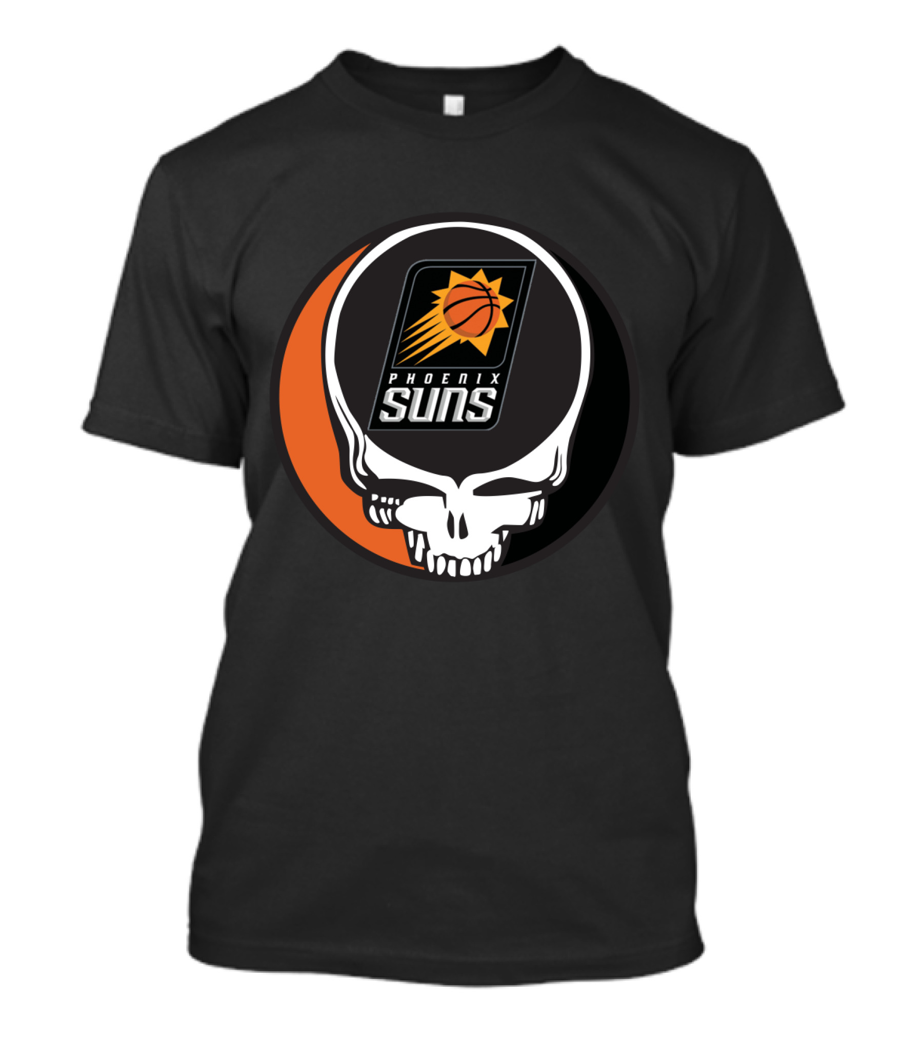 Grateful Dead Skull With Phoenix Suns Basketball T-Shirt