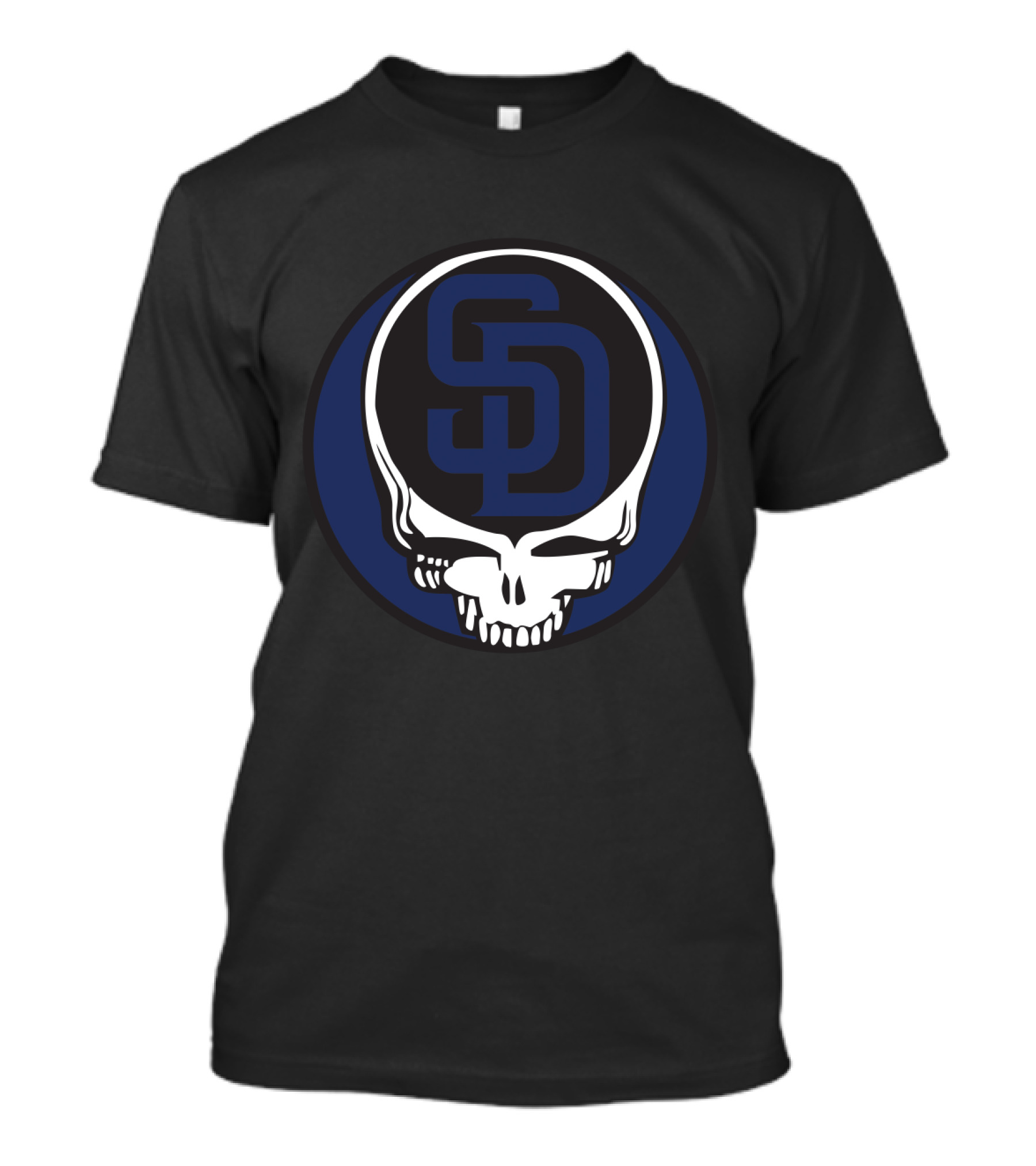 Grateful Dead San Diego Padres Fans Skull Logo Fusion T-Shirt