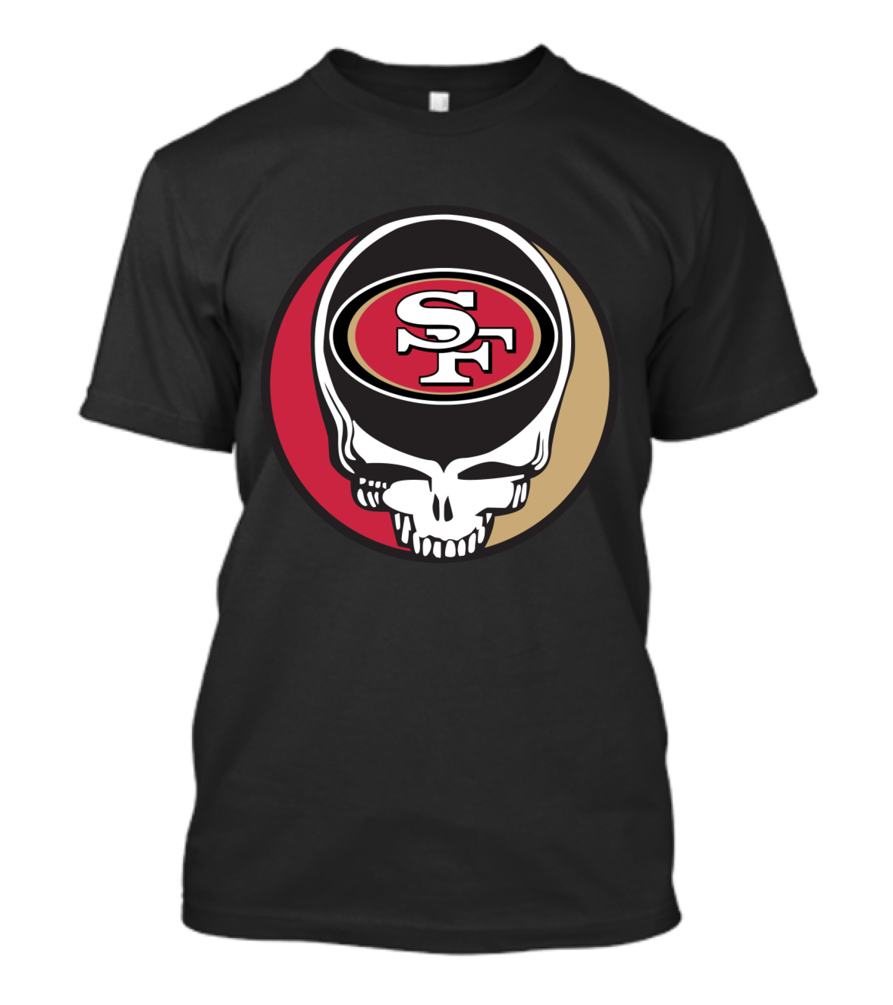 Grateful Dead Skull With San Francisco 49ers Sf Logo For Fans T-Shirt