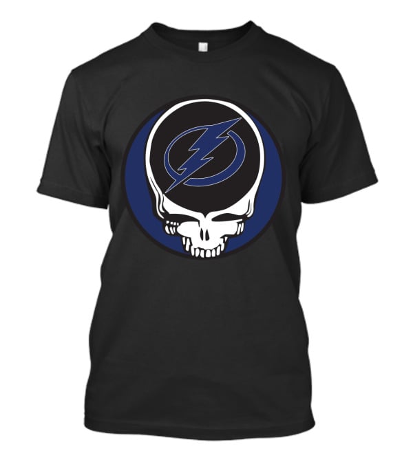 Grateful Dead Tampa Bay Lightning Fans Skull With Bolt T-Shirt