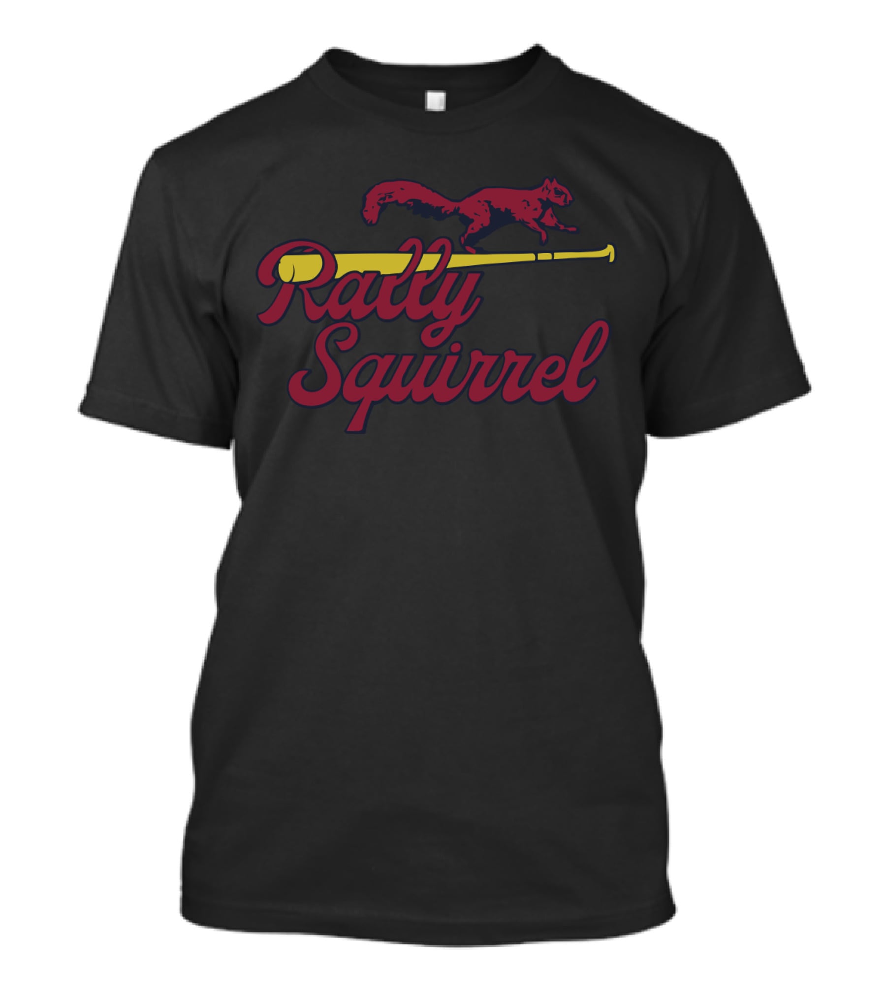 Rally Squirrel Baseball Bat St. Louis Cardinals Fans T-Shirt