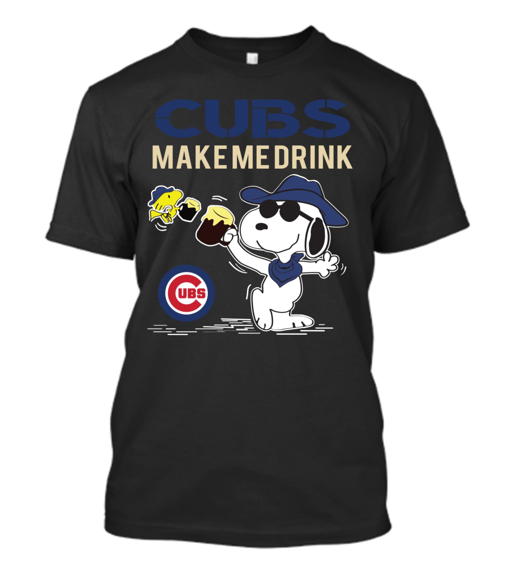Cubs Make Me Drink Snoopy Chicago Cubs T-Shirt