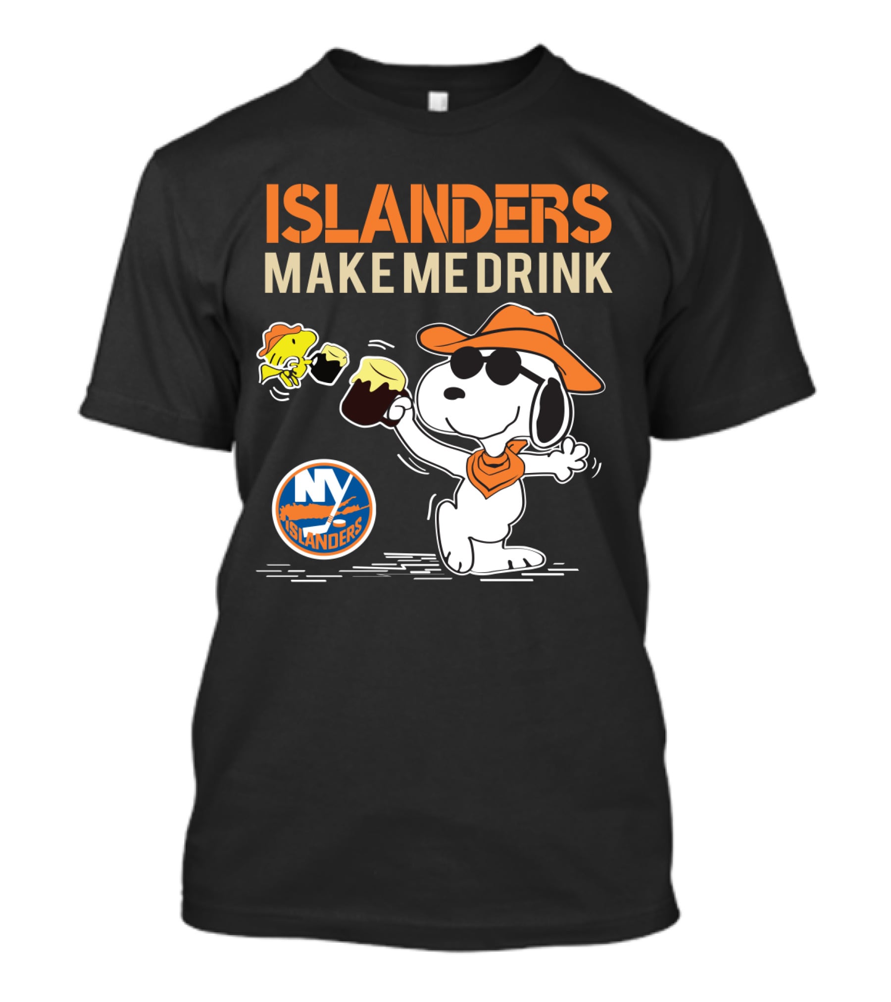 Islanders Make Me Drink Snoopy New York Islanders Fans T-Shirt