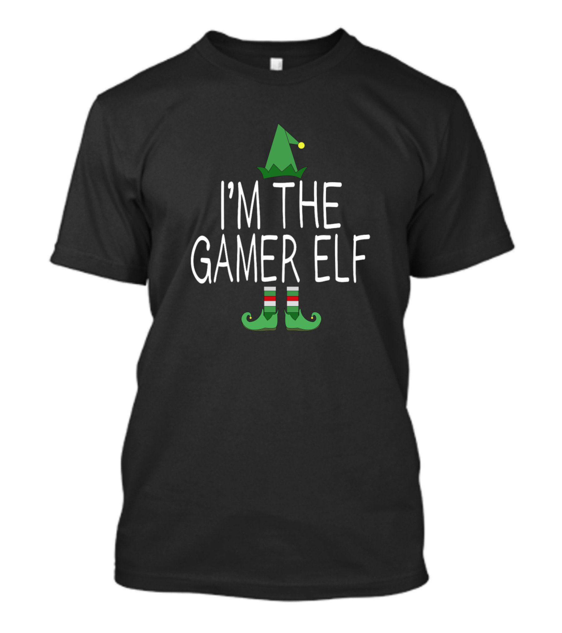 I'm The Gamer Elf Family Matching Christmas Elf Hat And Shoes T-Shirt