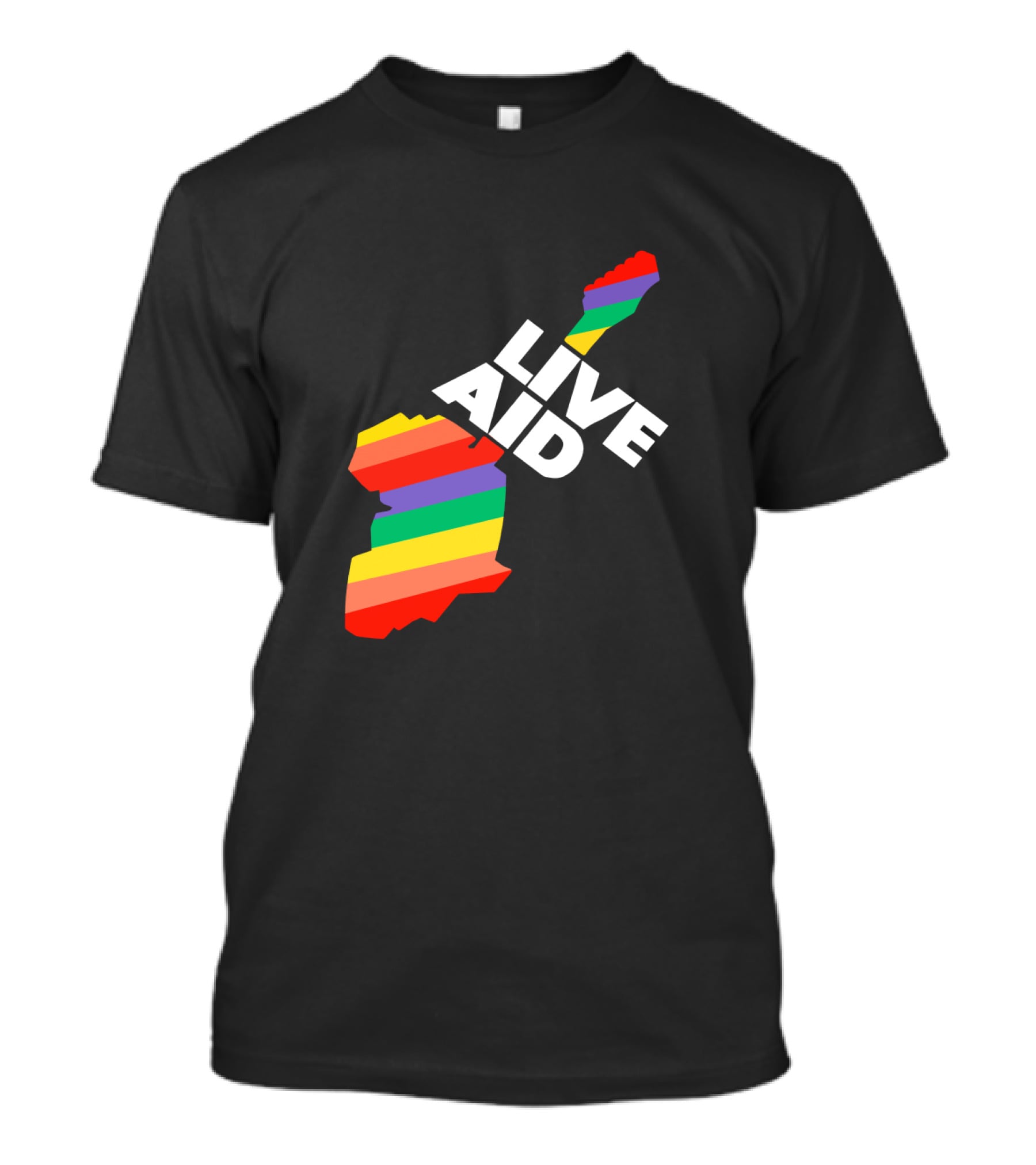 Live Aid 1985 Rainbow Africa Symbol T-Shirt
