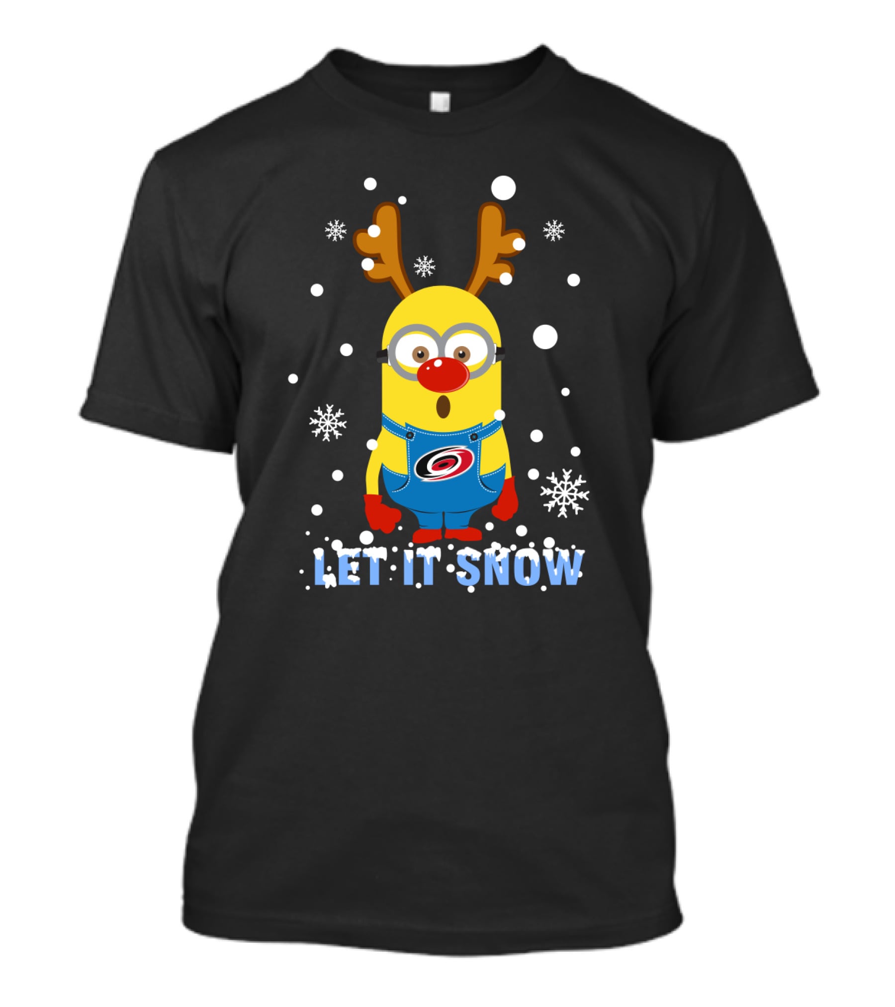 Let It Snow Xmas Carolina Hurricanes Minion Fans T-Shirt