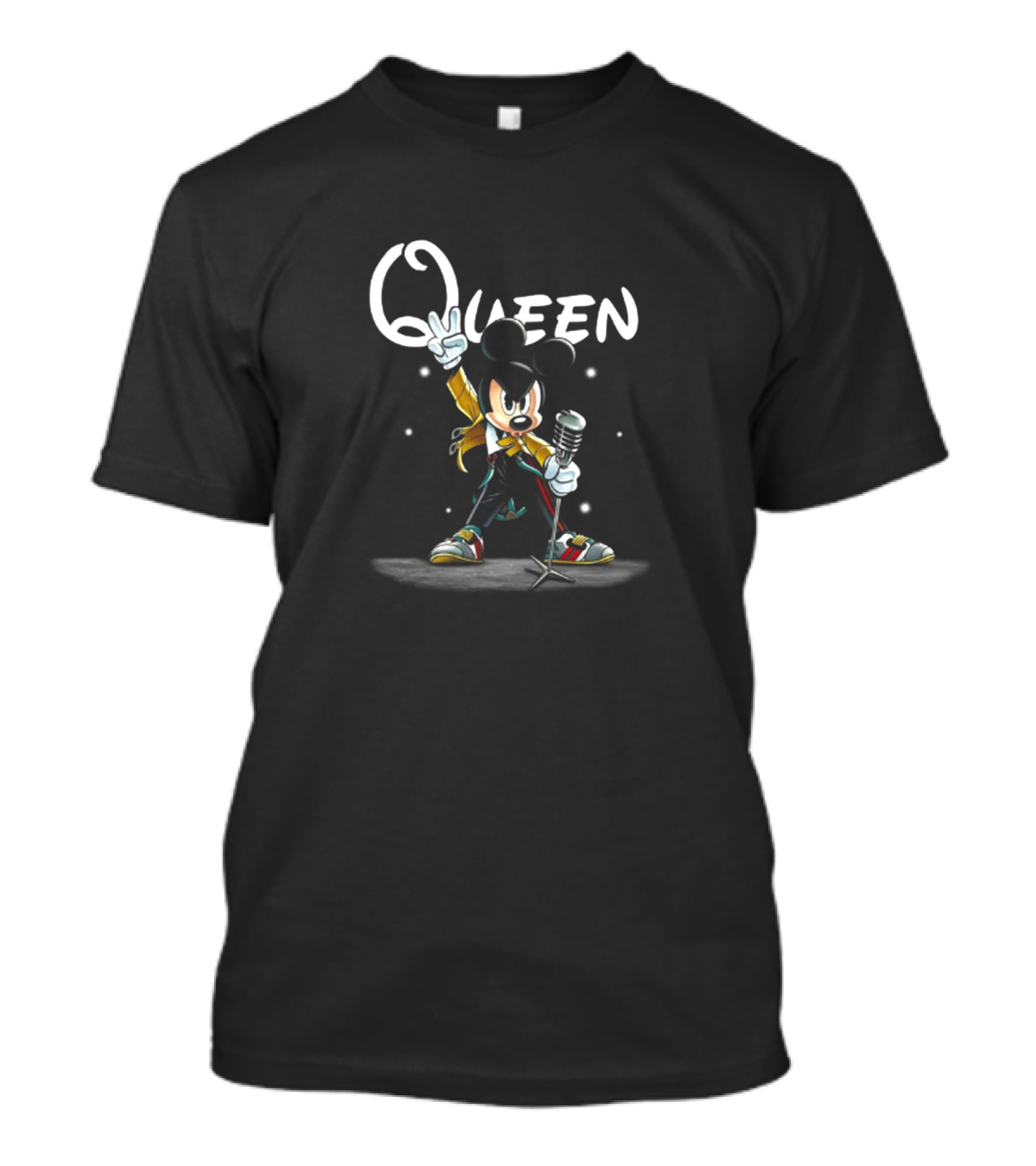 Disney Mickey Queen Tribute With Iconic Microphone Pose T-Shirt