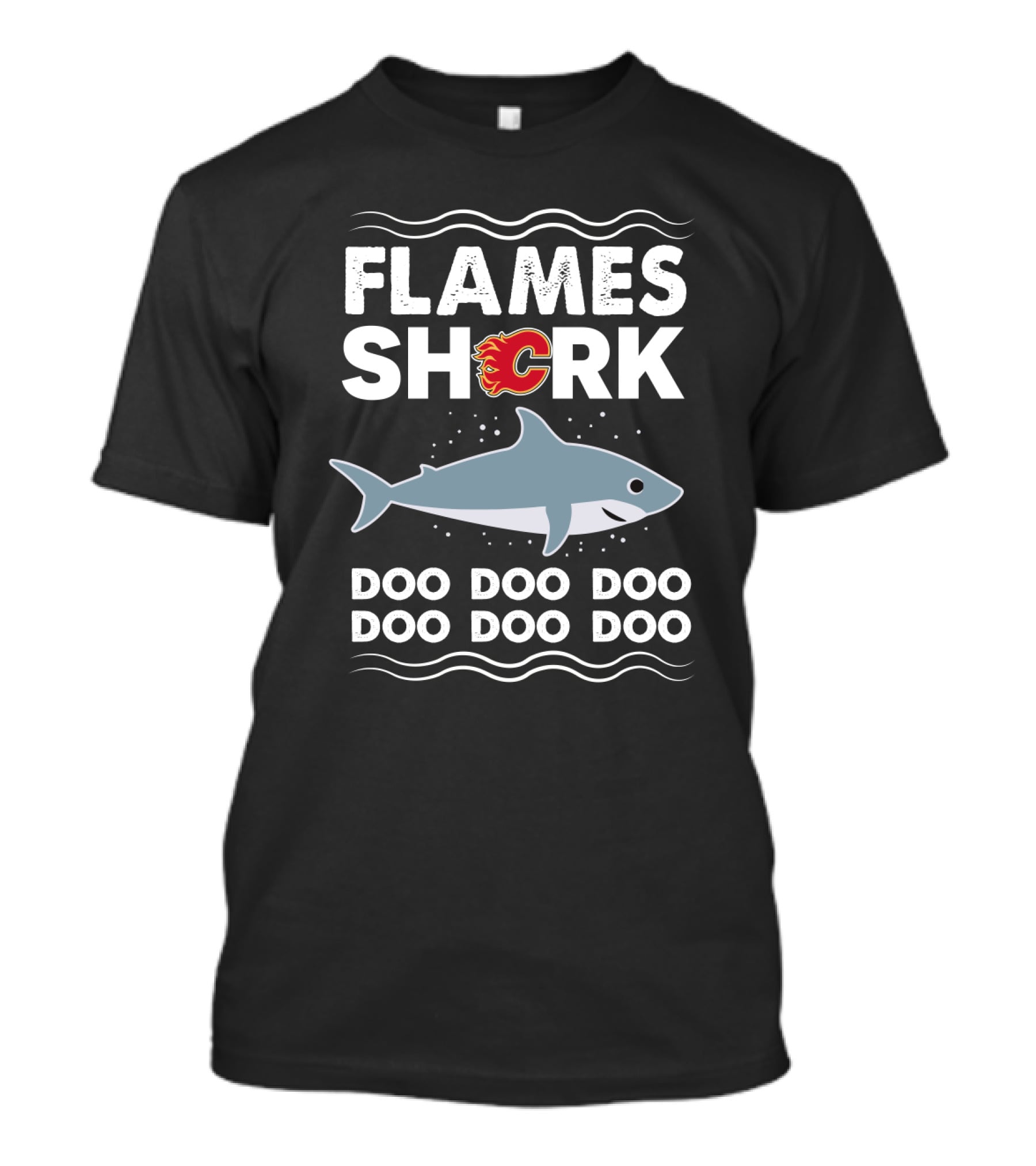 Flames Shark Doo Doo Doo Calgary Hockey T-Shirt