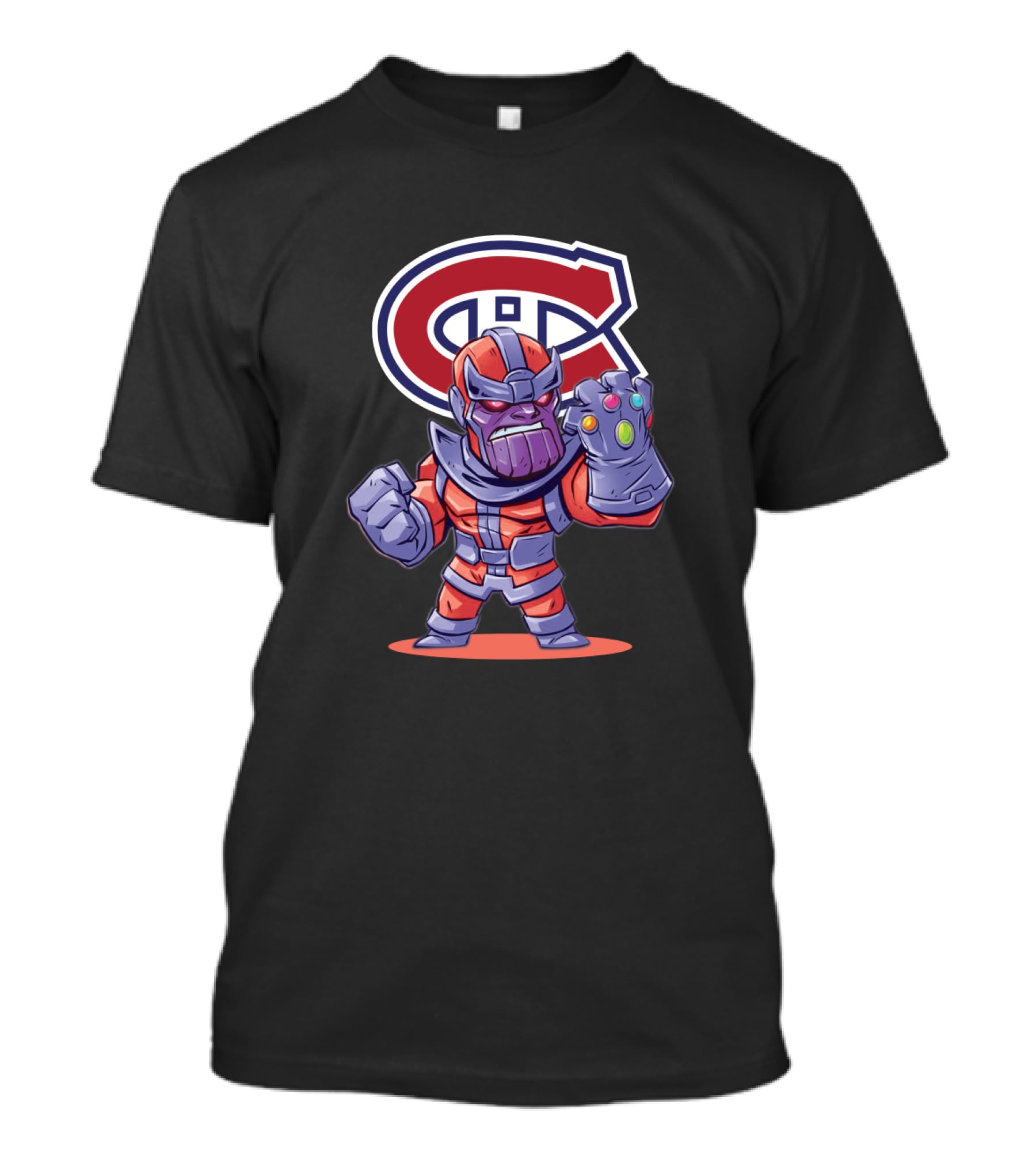 Thanos Montreal Canadiens Logo Mashup With Infinity Gauntlet T-Shirt
