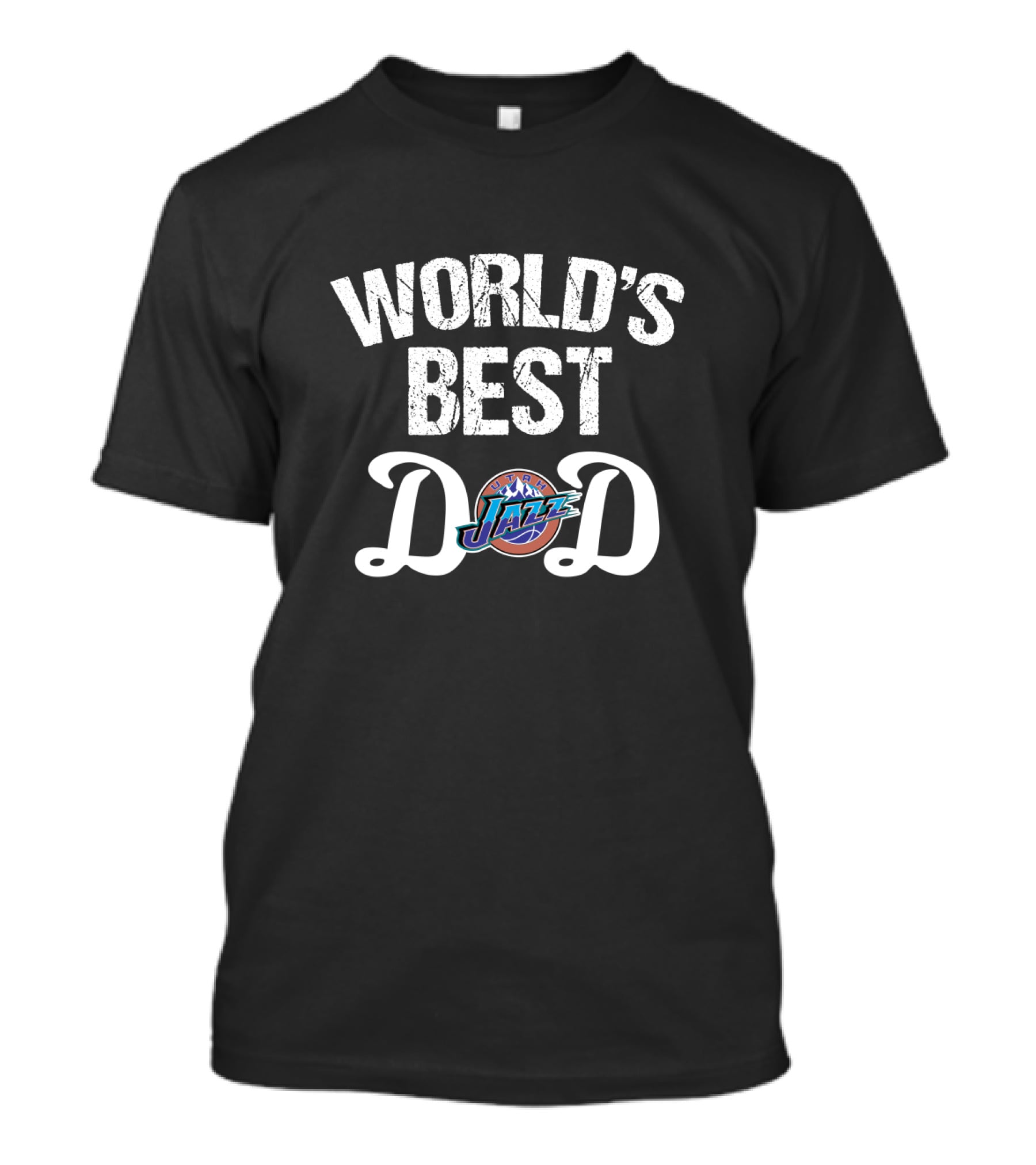 World's Best Utah Jazz Dad Basketball Fan Recognition T-Shirt