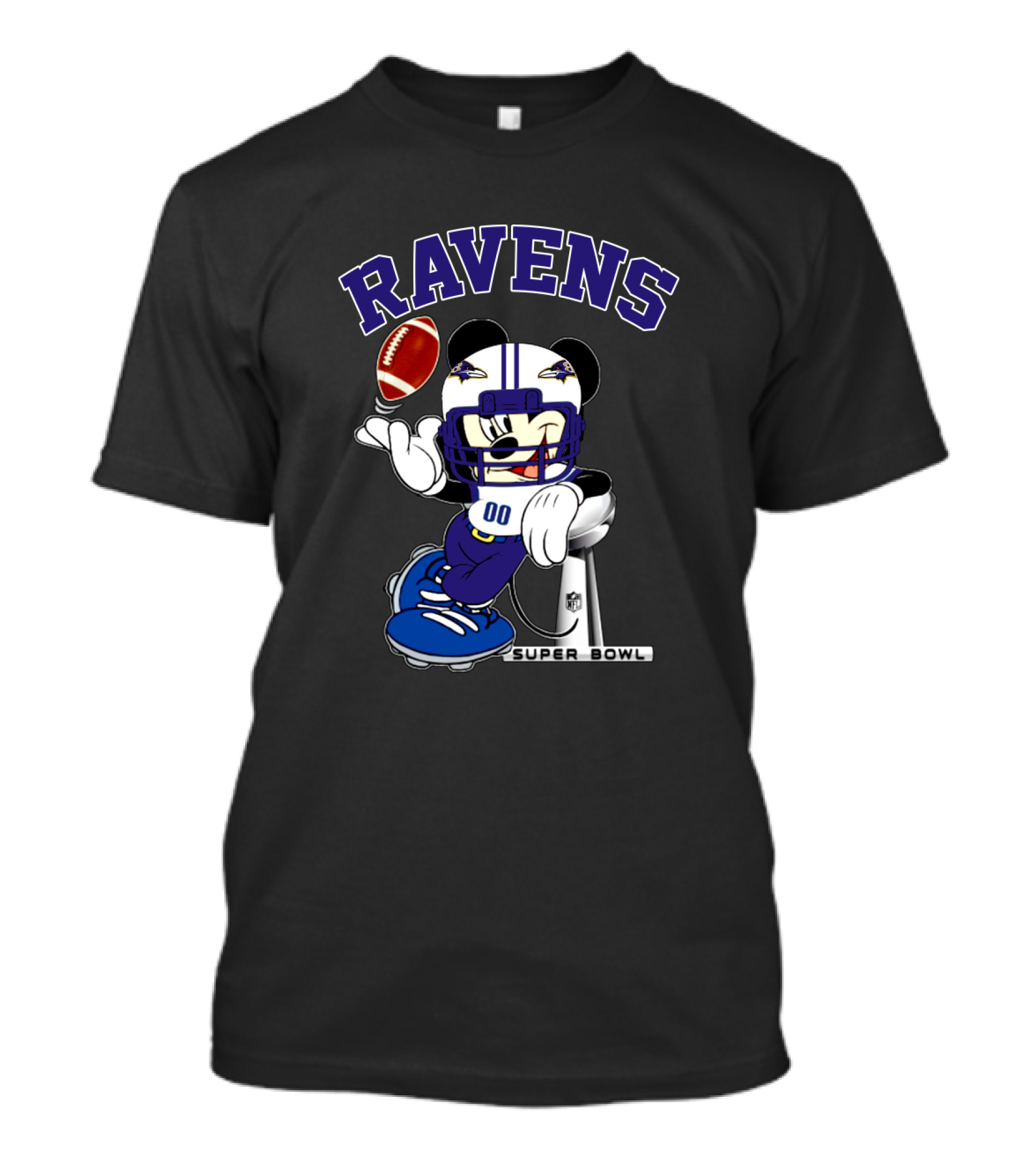 Ravens Mickey Super Bowl Nfl Baltimore T-Shirt