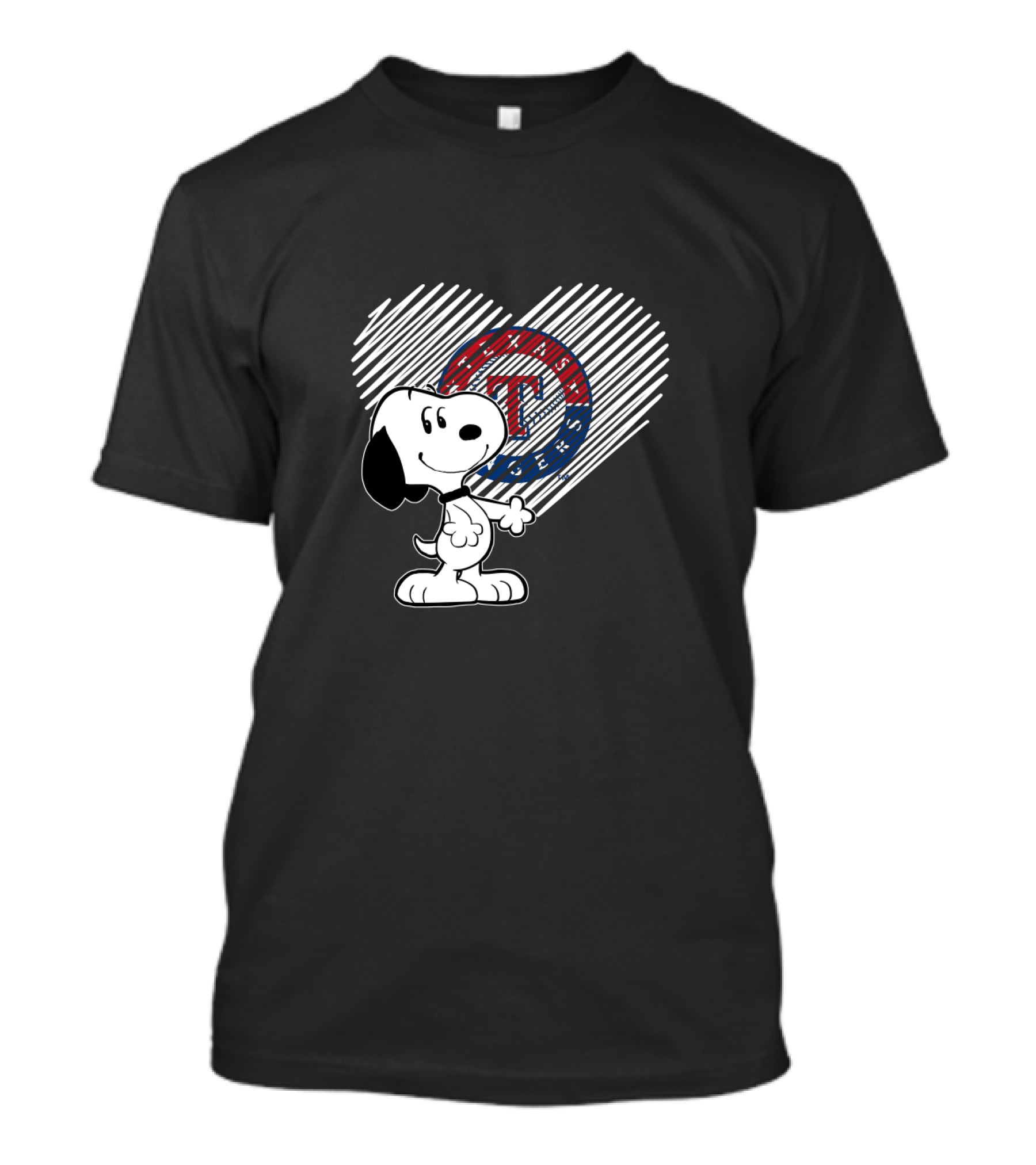 Snoopy Heart Texas Rangers MLB Fan Favorite T-Shirt