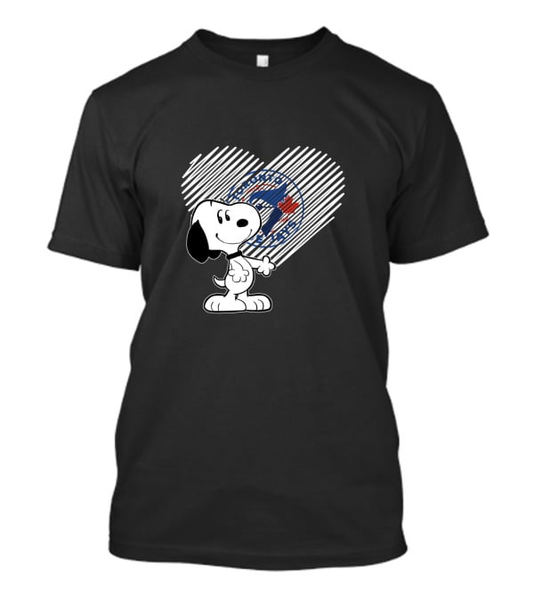Snoopy Heart With Toronto Blue Jays T-Shirt