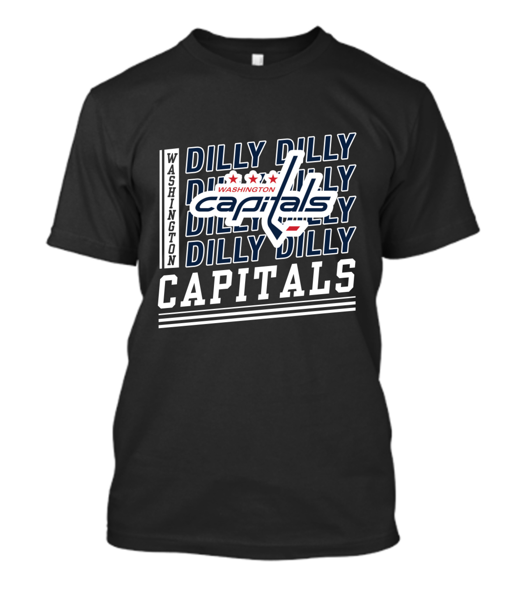 Washington Capitals Dilly Dilly Capitals Logo And Repeating Text T-Shirt