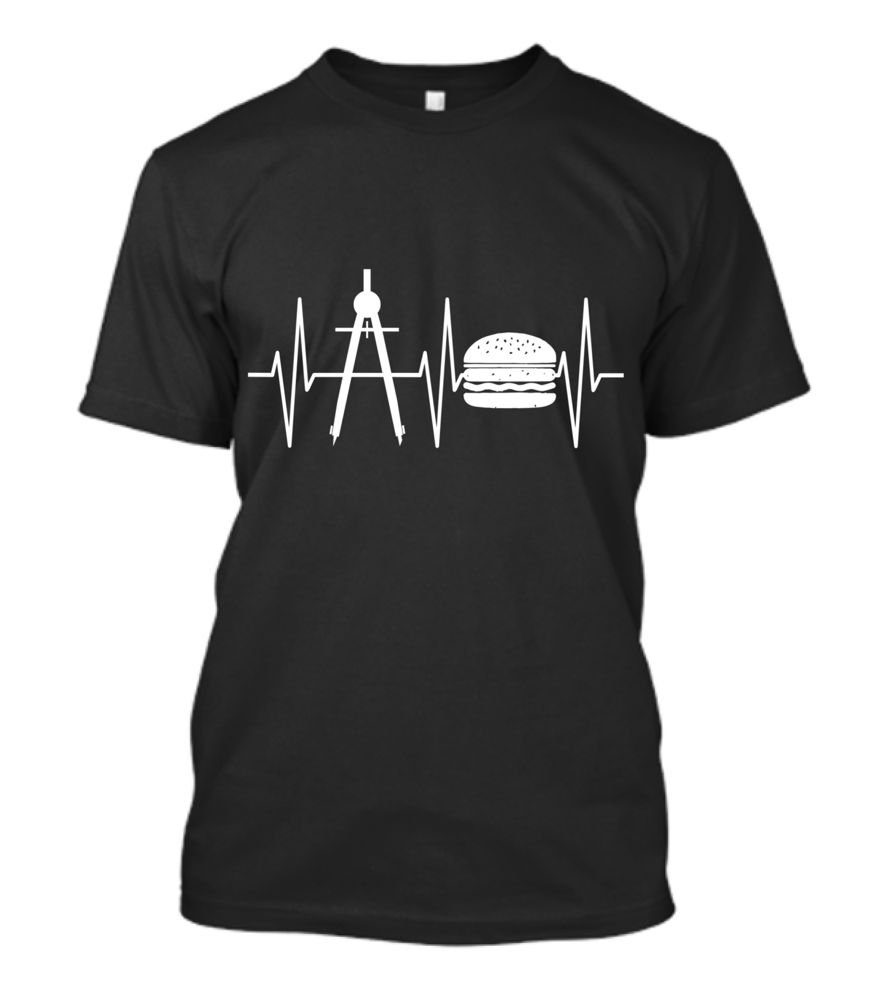 Burger Lover Heartbeat Compass T-Shirt