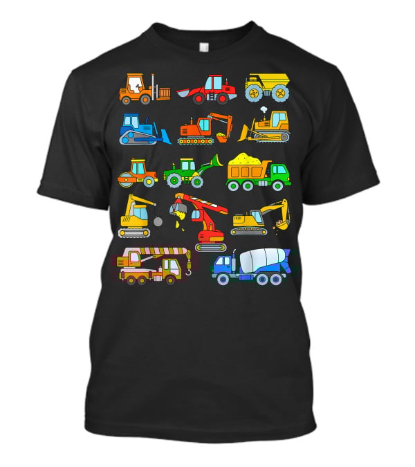 Construction Vehicles And Equipment Collection T-Shirt