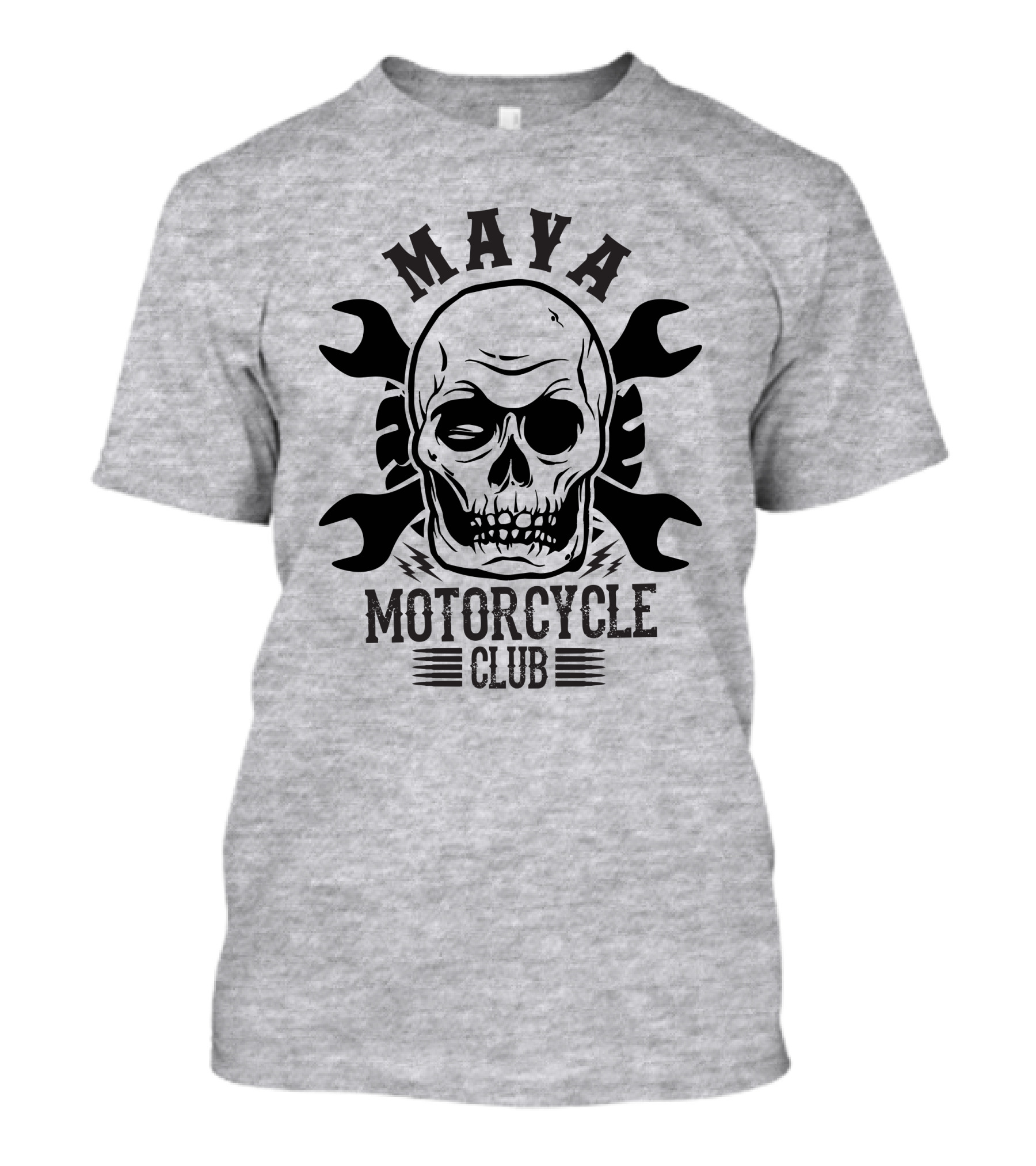Maya Motorcycle Club Skull Wrench T-Shirt