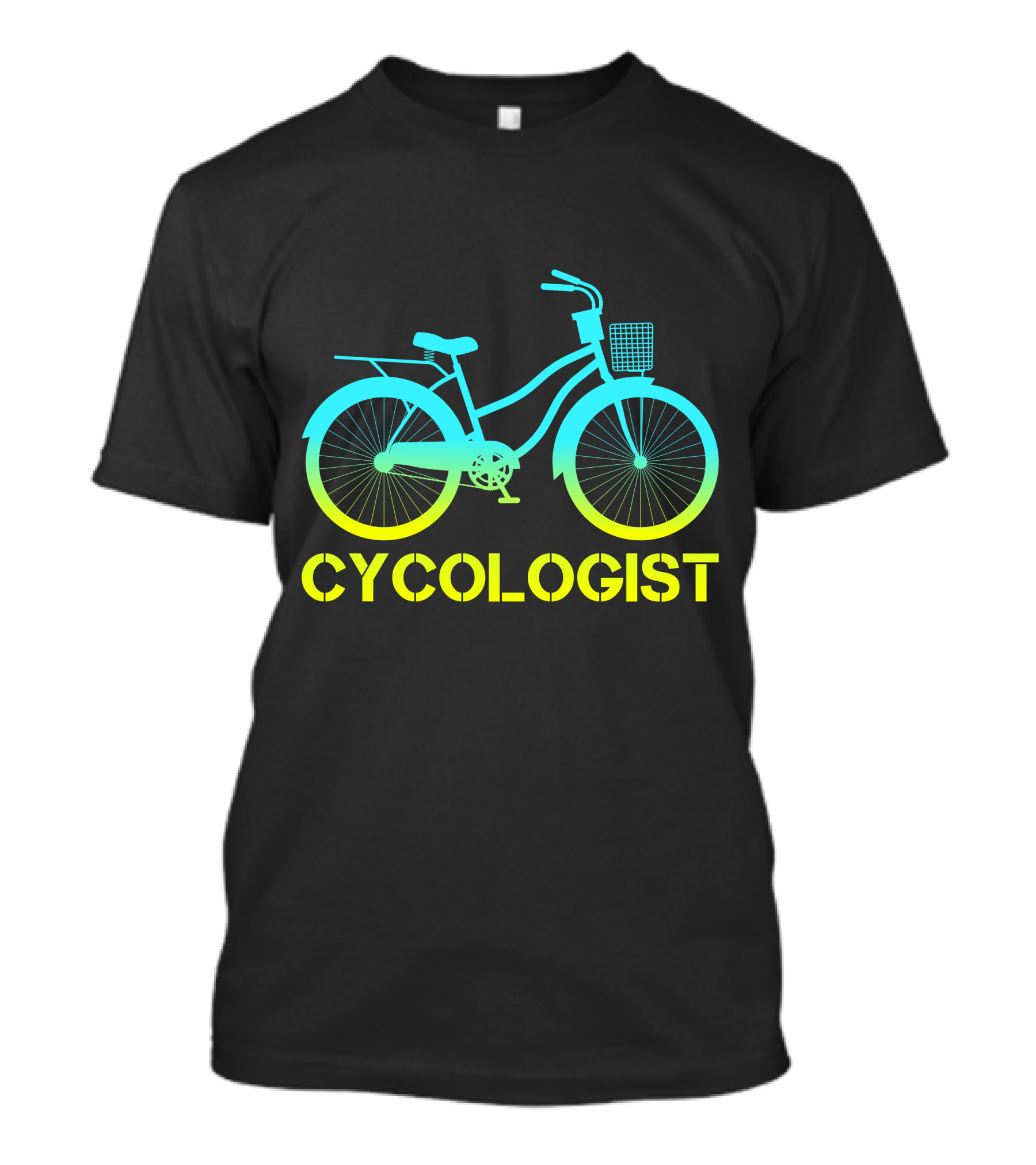 CYCOLOGIST Bicycle With Gradient Colors T-Shirt