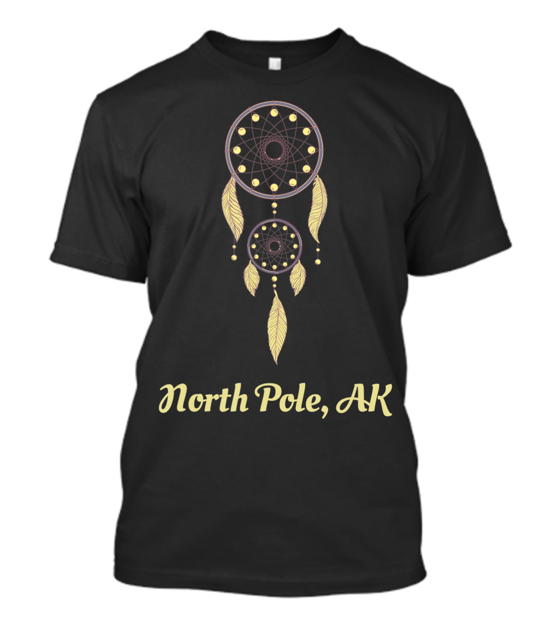 North Pole AK Dreamcatcher Native American Feathers Iconic T-Shirt