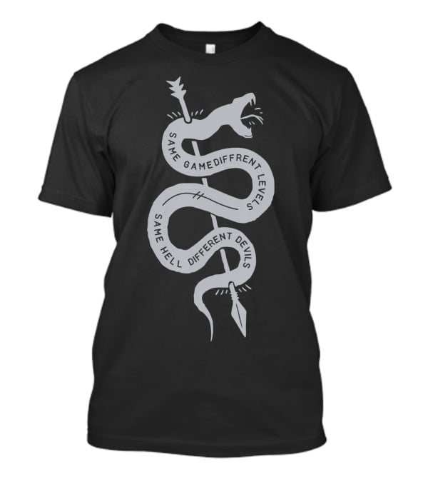 Same Game Different Levels Same Hell Different Devils Snake Arrow T-Shirt