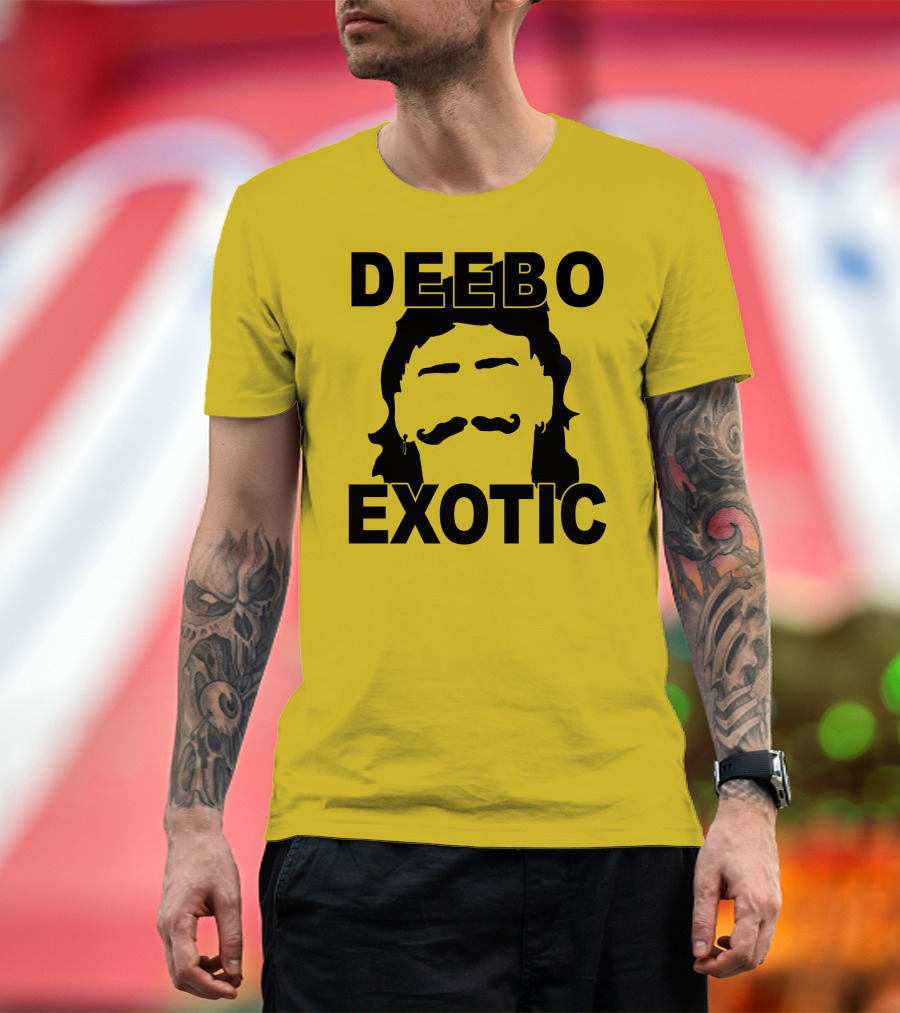 DEEB0 EX0TIC Μullet Mustache T-Shirt