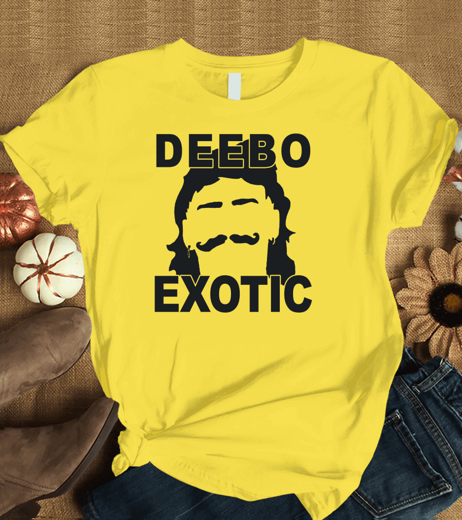 DEEB0 EX0TIC Μullet Mustache T-Shirt