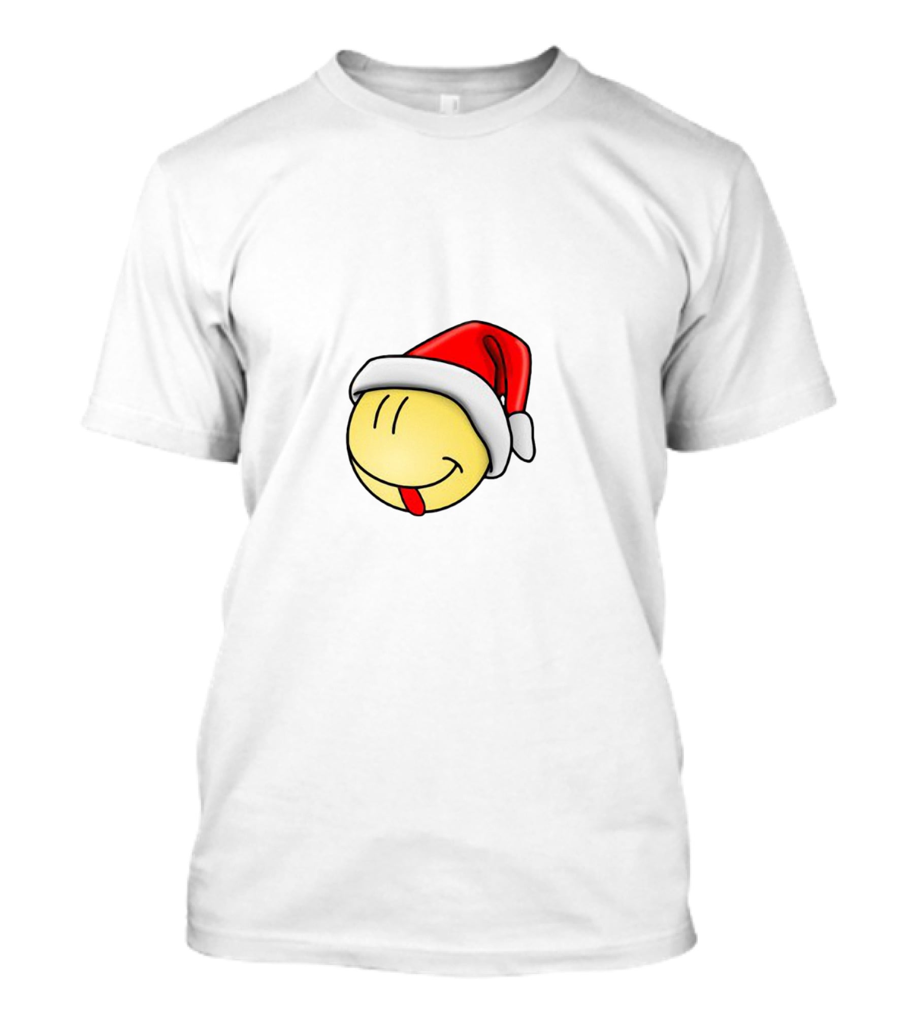 Christmas Smile Santa Hat Emoji T-Shirt