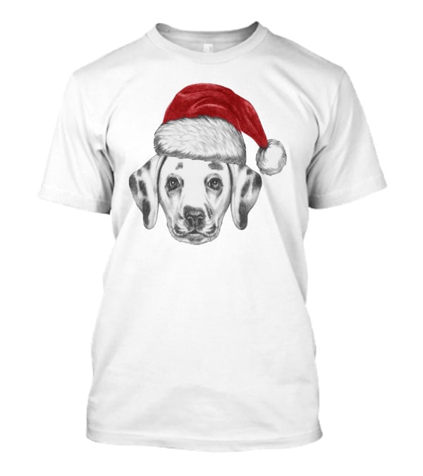 Santa Dog Adorable Holiday Canine Wearing Red Santa Hat T-Shirt