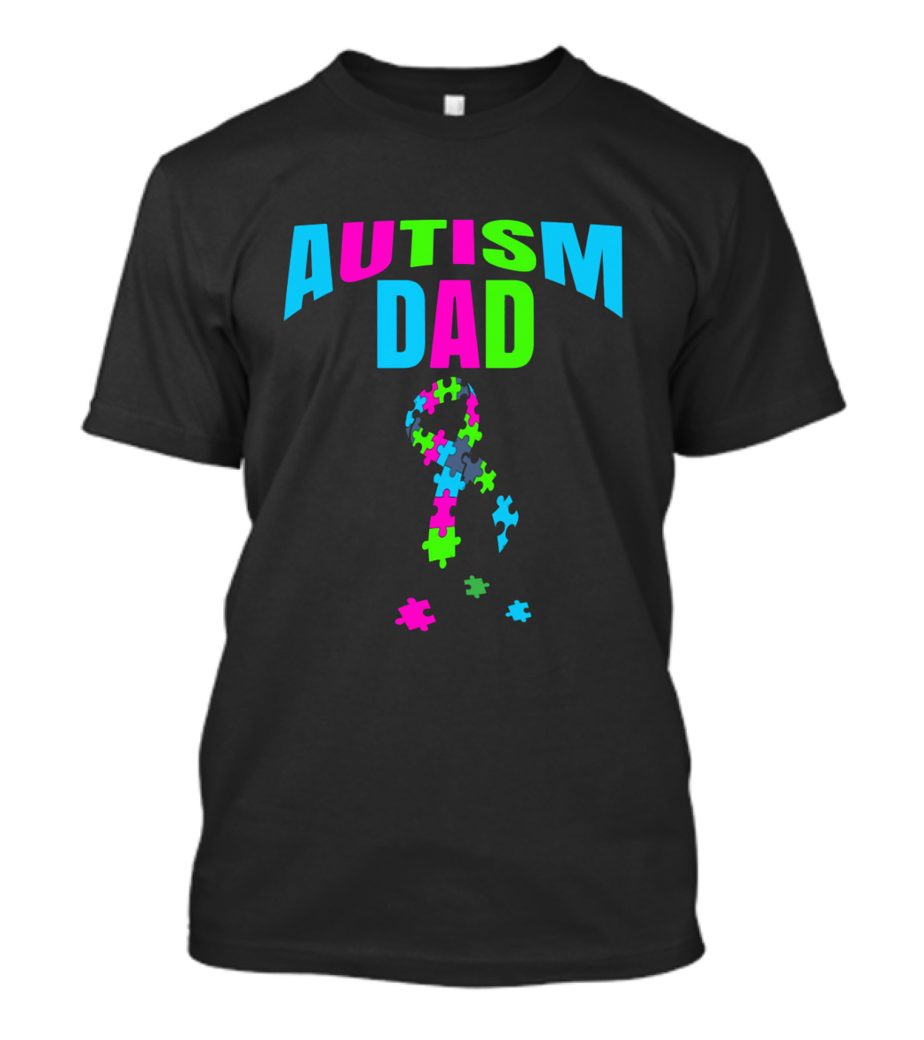 Autism Dad Puzzle Piece T-Shirt