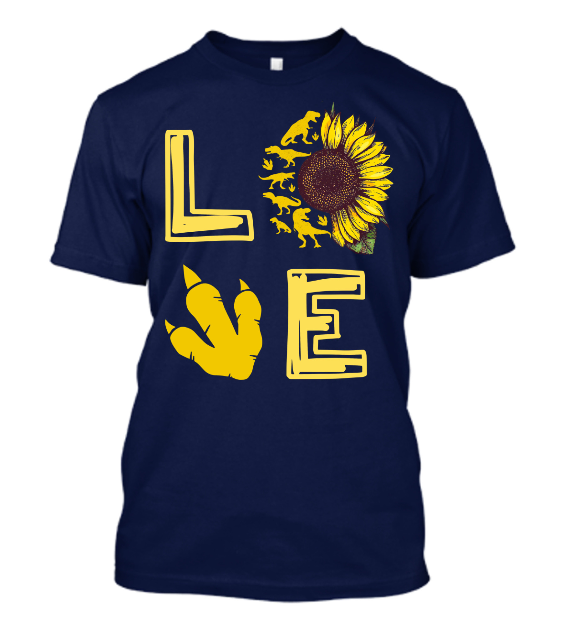 Love Sunflower Dinosaur Claw T-Shirt