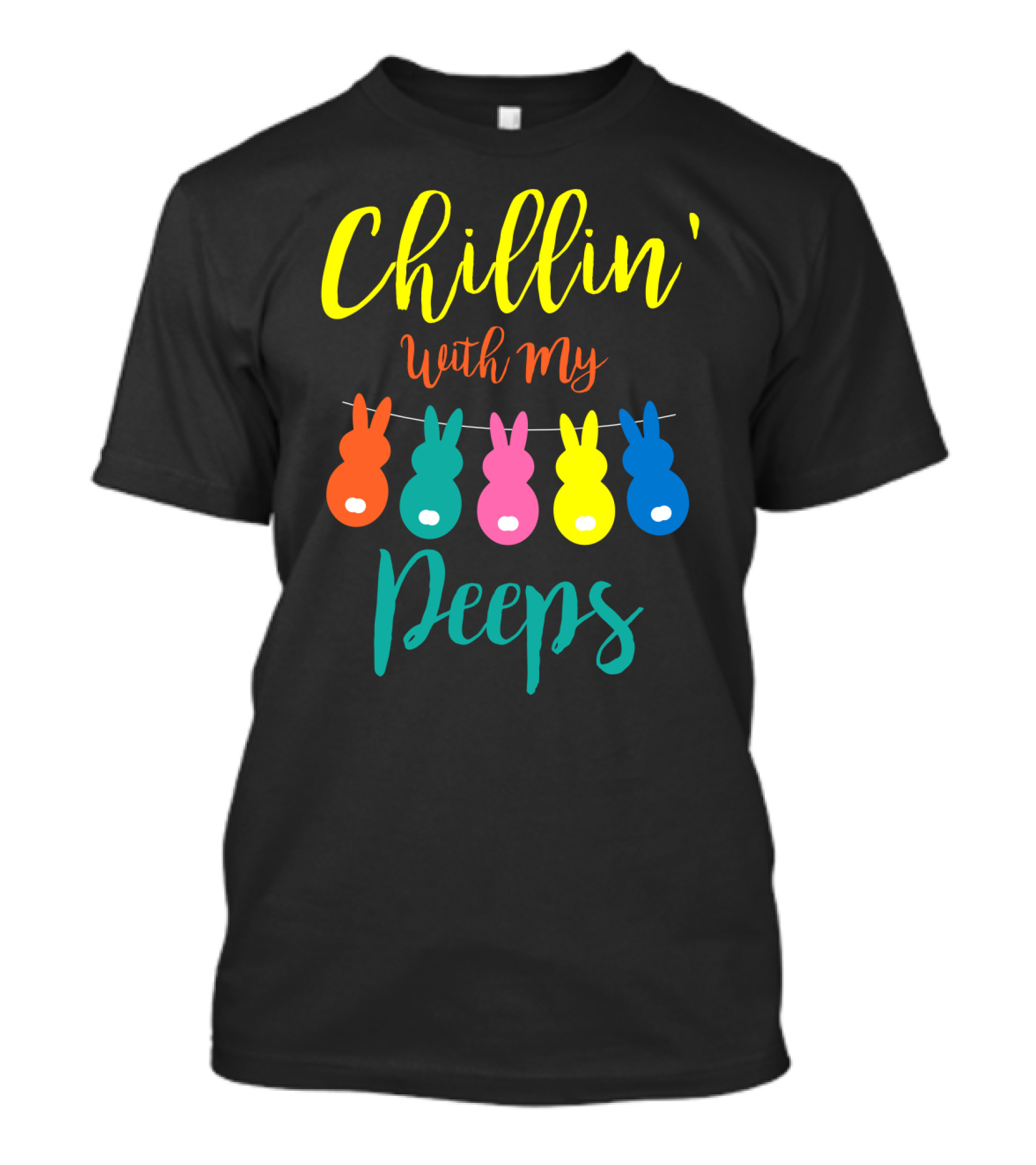Chillin' With My Peeps Bunny Marshmallow Candy Characters T-Shirt