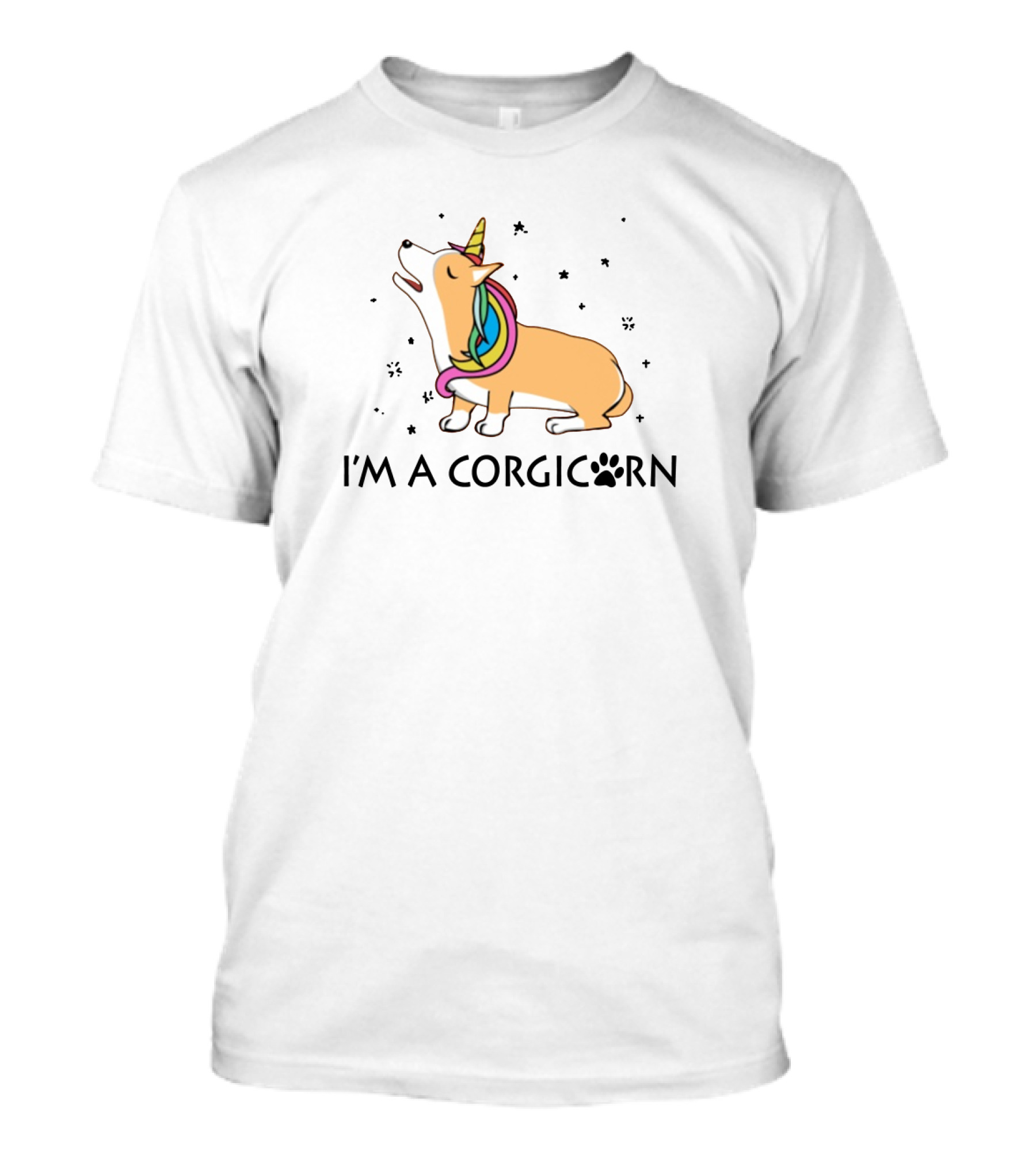 I'm A Corgicorn Unicorn Dog With Rainbow Mane And Sparkles T-Shirt