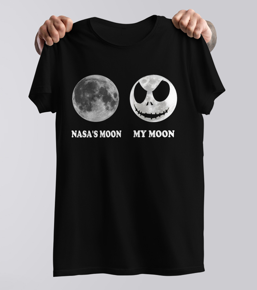 NASA's Moon My Moon Jack Skellington Face T-Shirt