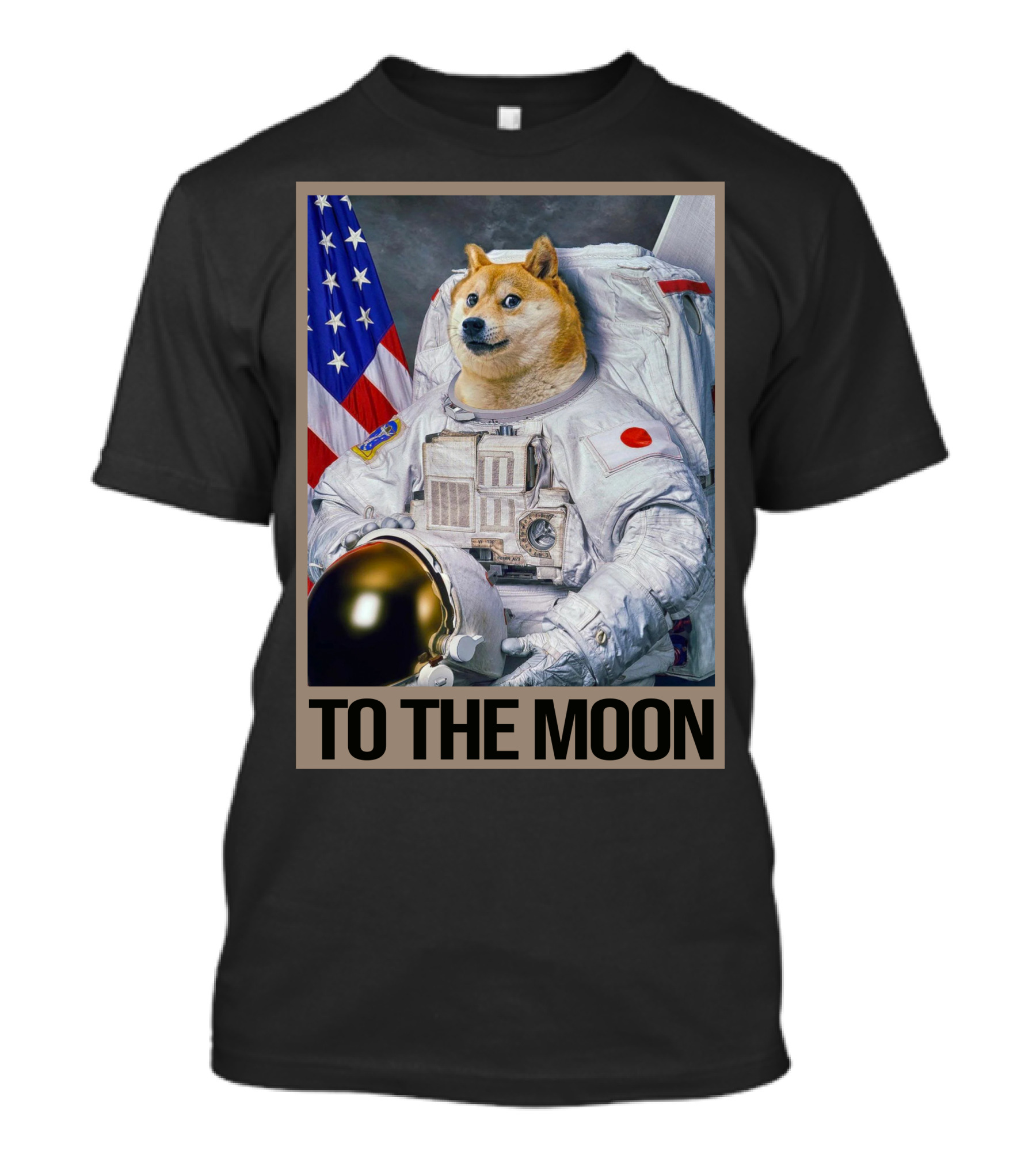 Shibainu Dogecoin Astronaut To The Moon T-Shirt