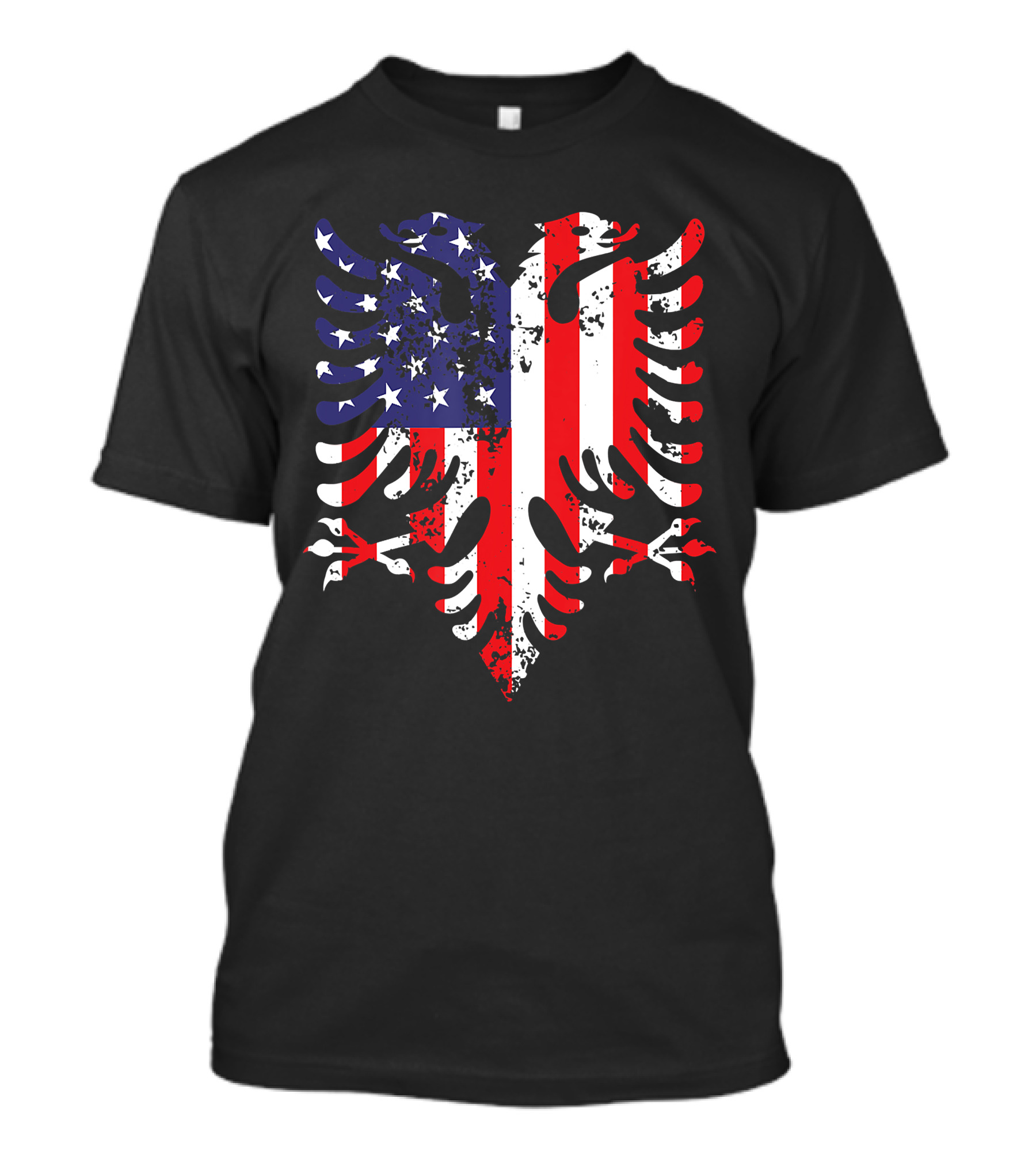 Albanian Eagle American Flag USA Albania Iconic T-Shirt