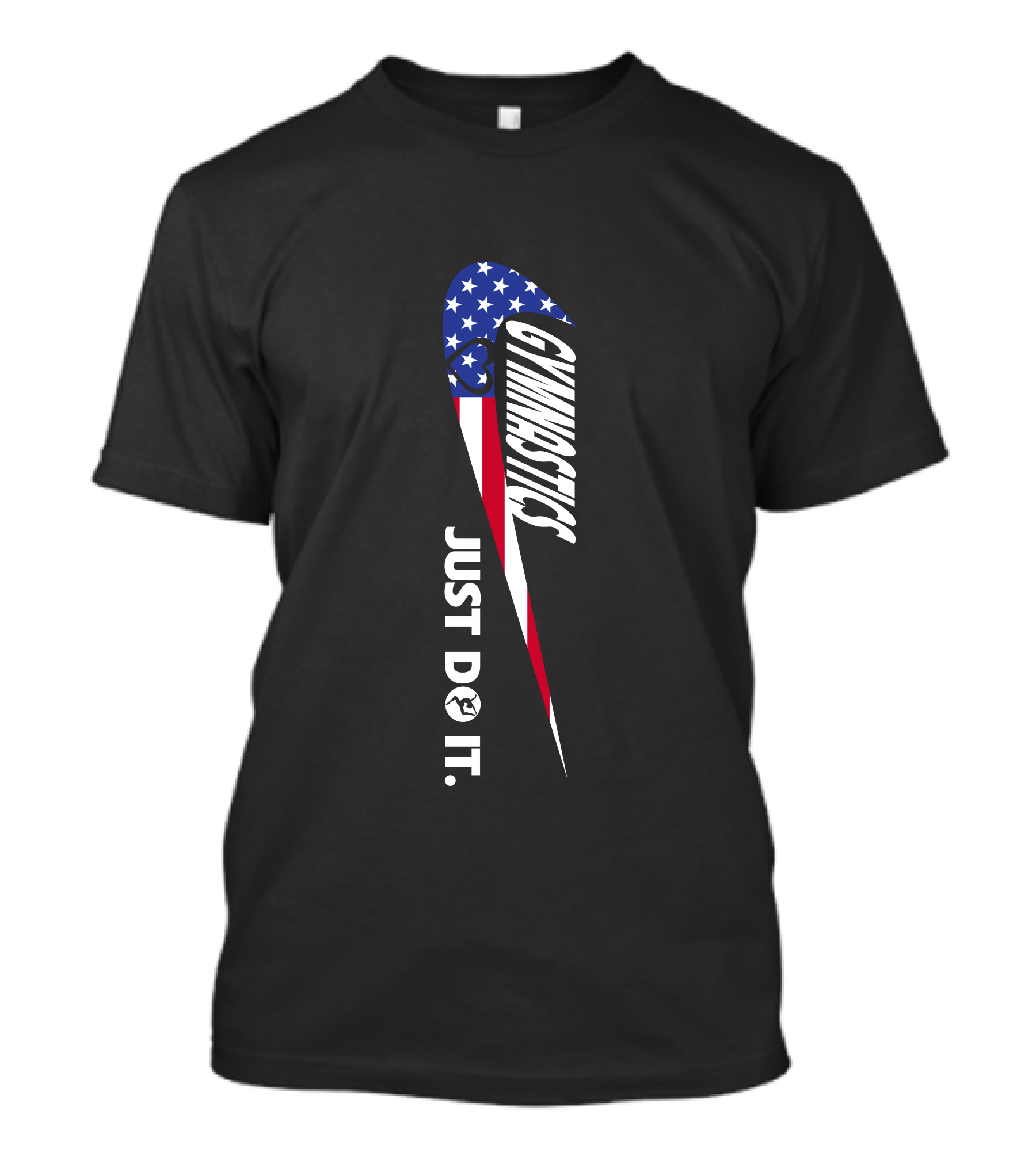 GYMNASTICS JUST DO IT AMERICAN FLAG T-Shirt