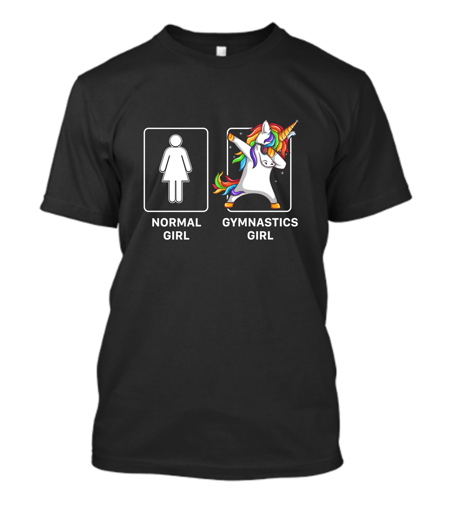 Normal Girl Gymnastics Girl Unicorn Dabbing T-Shirt