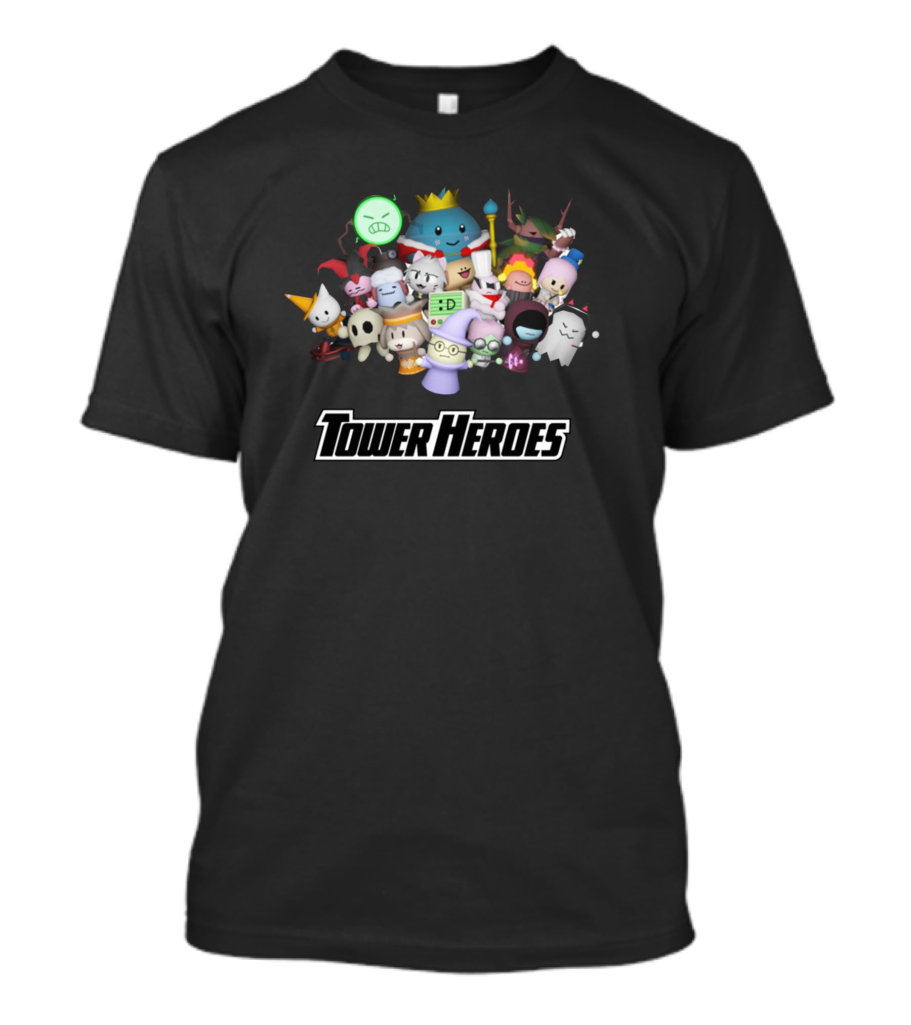 Tower Heroes Game Characters Compilation T-Shirt