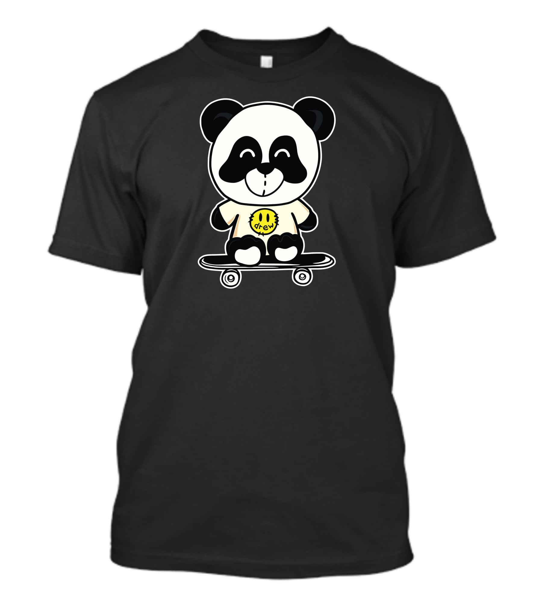 Drew House Panda Bear On Skateboard T-Shirt