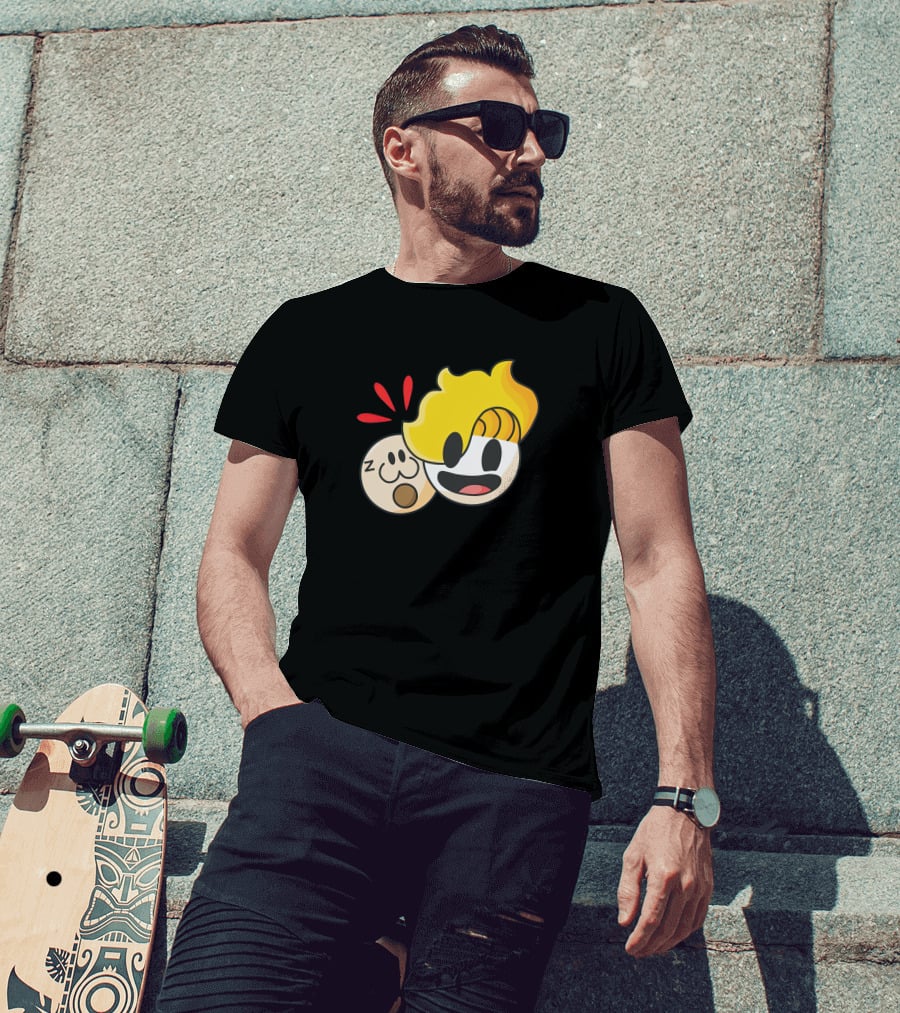 Haminations Animated Faces With Yellow Hair And Expressions T-Shirt